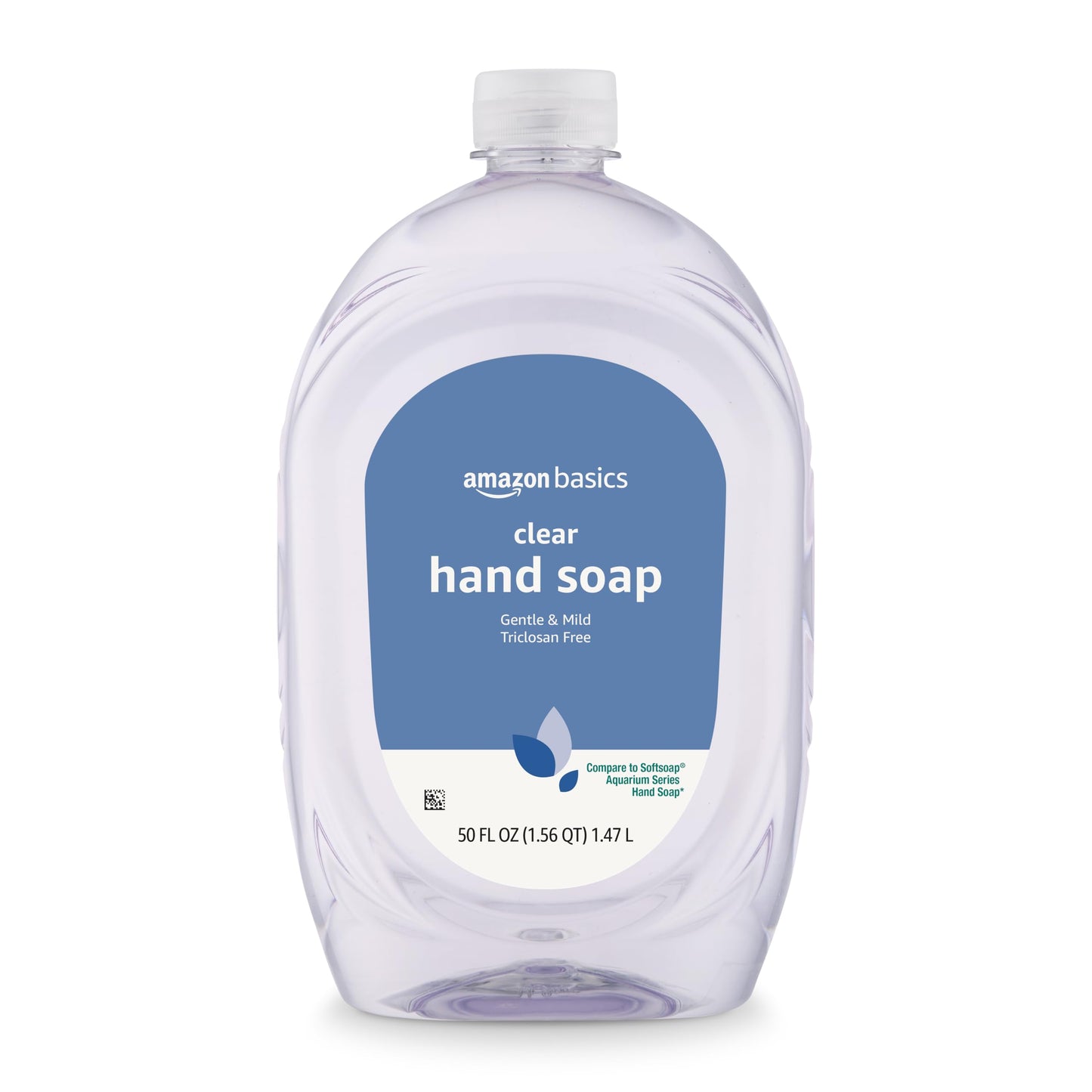 Amazon Basics Gentle & Mild Clear Liquid Hand Soap Refill, Triclosan-Free, Dermatologist-Tested, pH