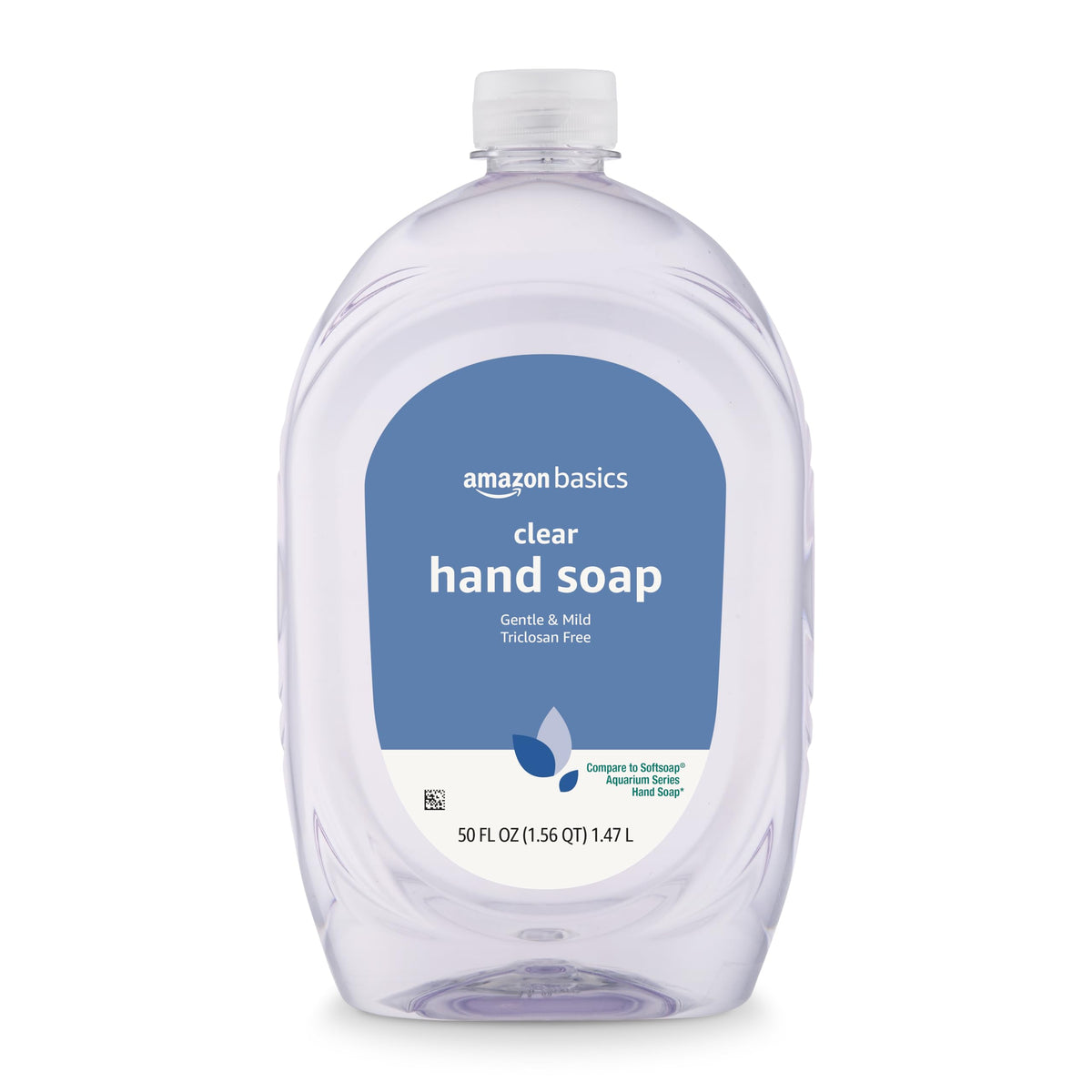 Amazon Basics Gentle & Mild Clear Liquid Hand Soap Refill, Triclosan-Free, Dermatologist-Tested, pH