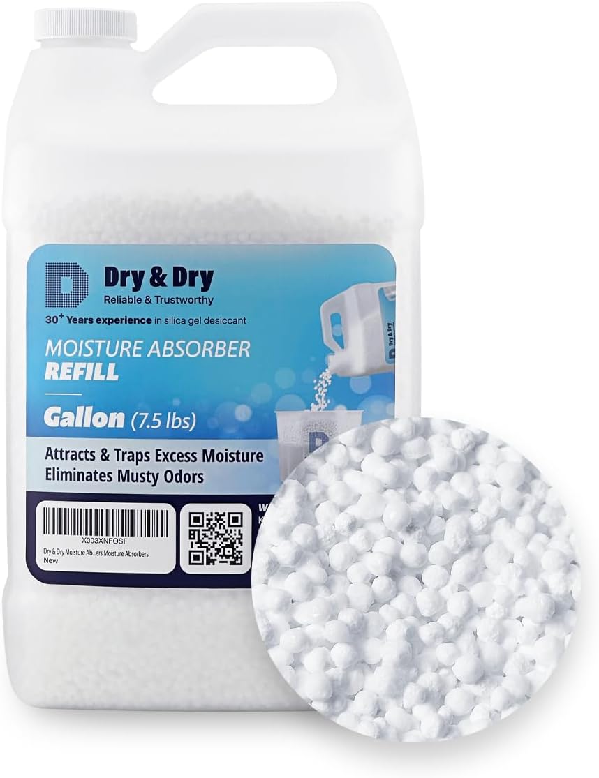 Dry & Dry Moisture Absorbers Refill Beads (7.5 LBS) - Dehumidifiers for Home Dehumidifier for