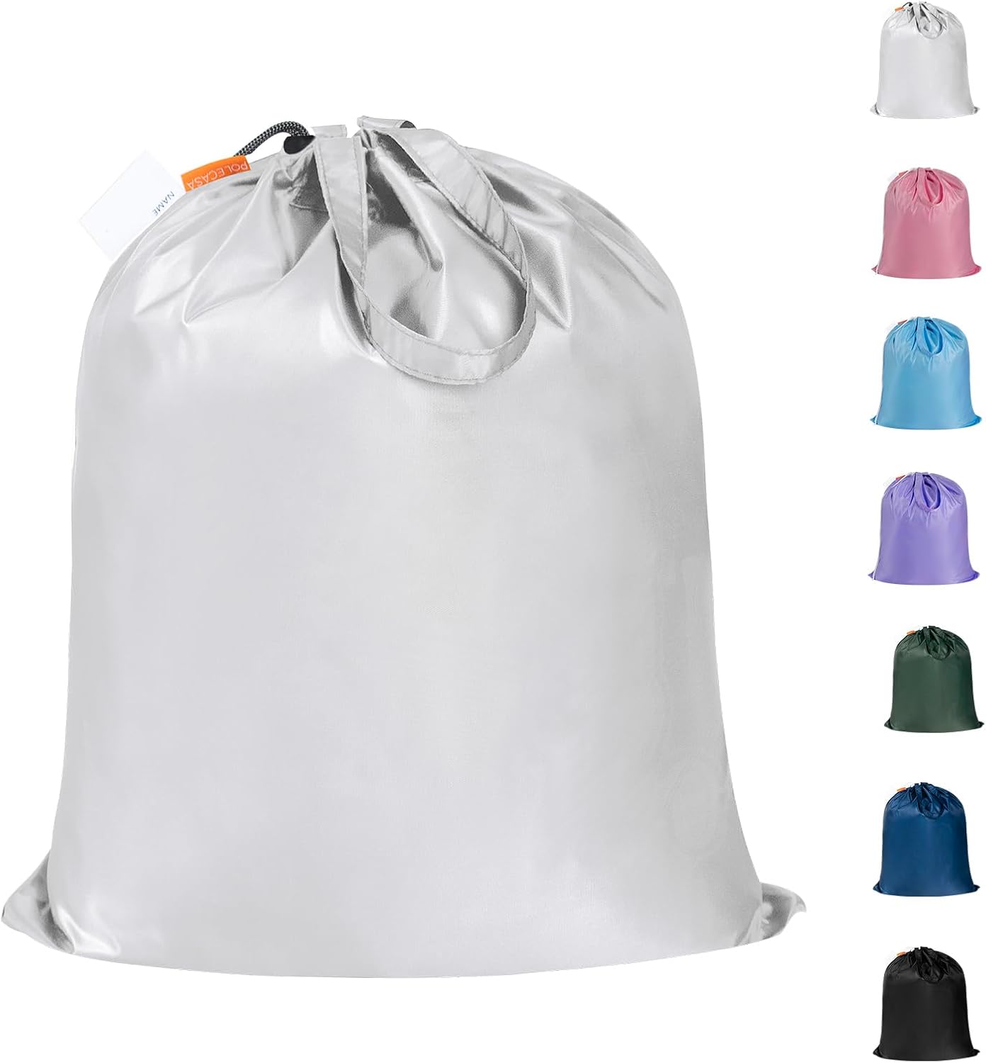 Polecasa Small Heavy Duty Laundry Bag with drawstring closure and Reinforced Handles, Easy to Carry