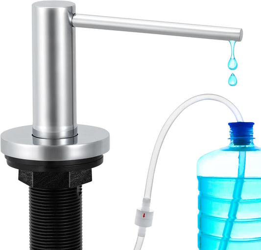 Gappo Soap Dispenser for Kitchen Sink Polished Chrome, Stainless Steel Countertop Pump, Built in