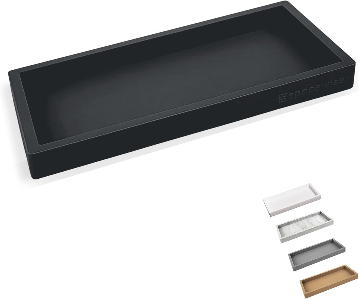 Countertop and Vanity Tray – Small 7.7” Silicone Tray, Soap Dispenser Trays, Bathroom Trays