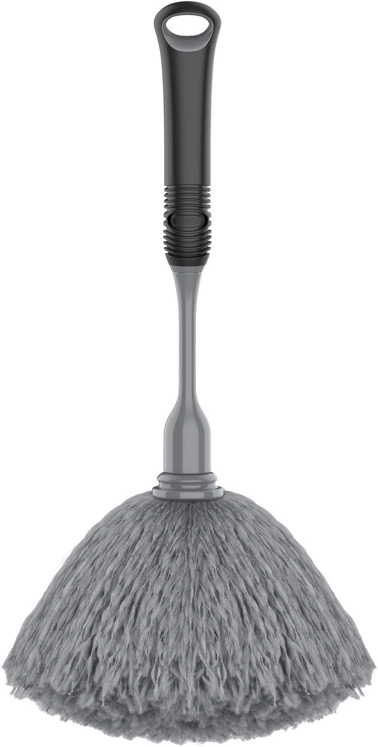 MR.SIGA Microfiber Delicate Duster, Comfortable Non Slip Handle, Detachable Washable Duster Head