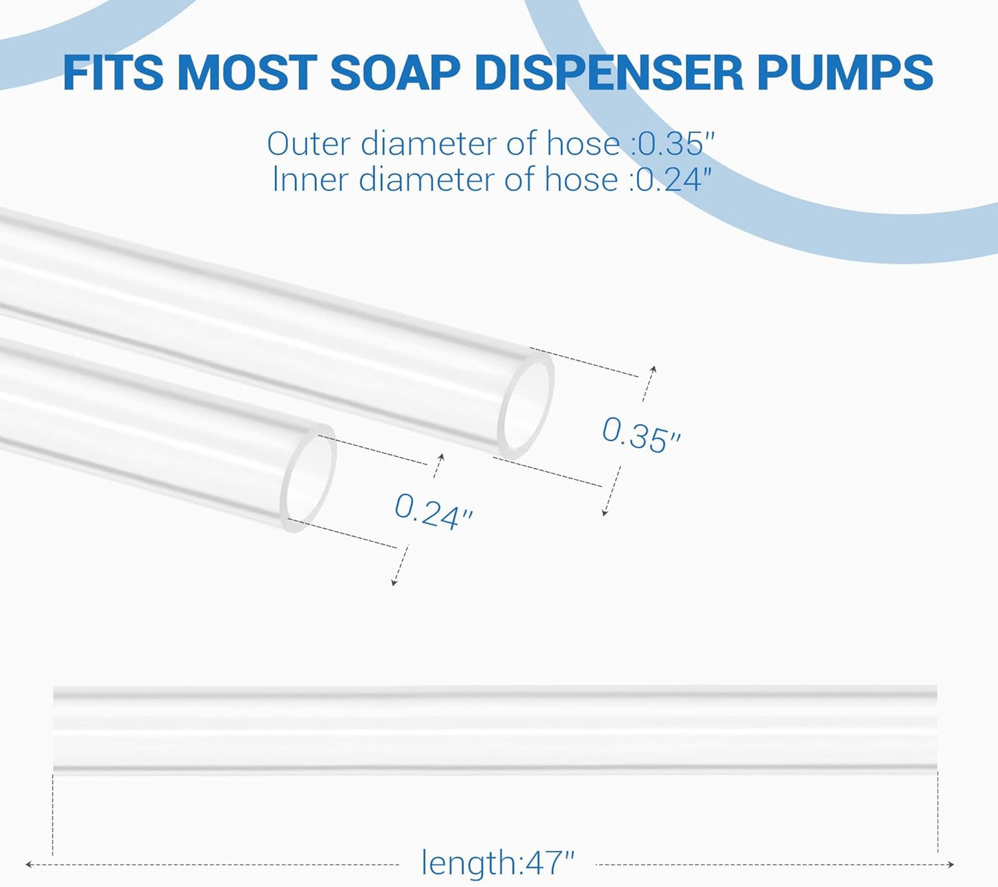 Yofidra Sink Soap Dispenser Extension Kit: Under Sink Dish Soap Dispenser with 47" Tube Hose and