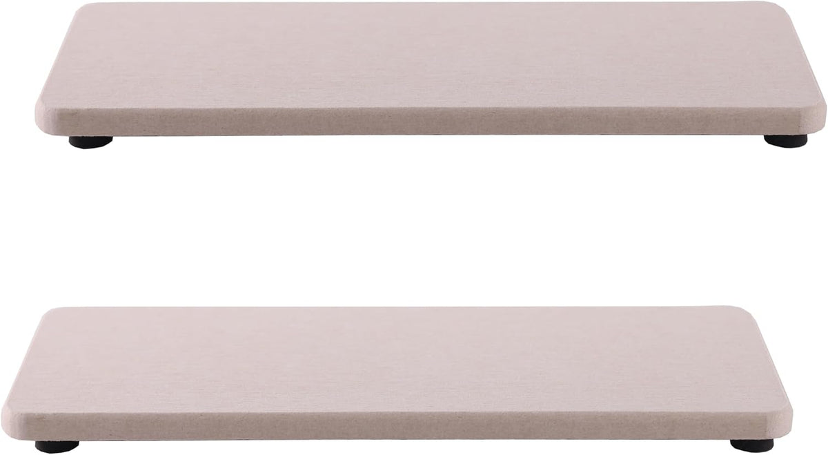 2 Pcs Water Absorbing Stone Trays, Kitchen/Bathroom Sink Soap Dish, Diatomite Tray Used for Hand