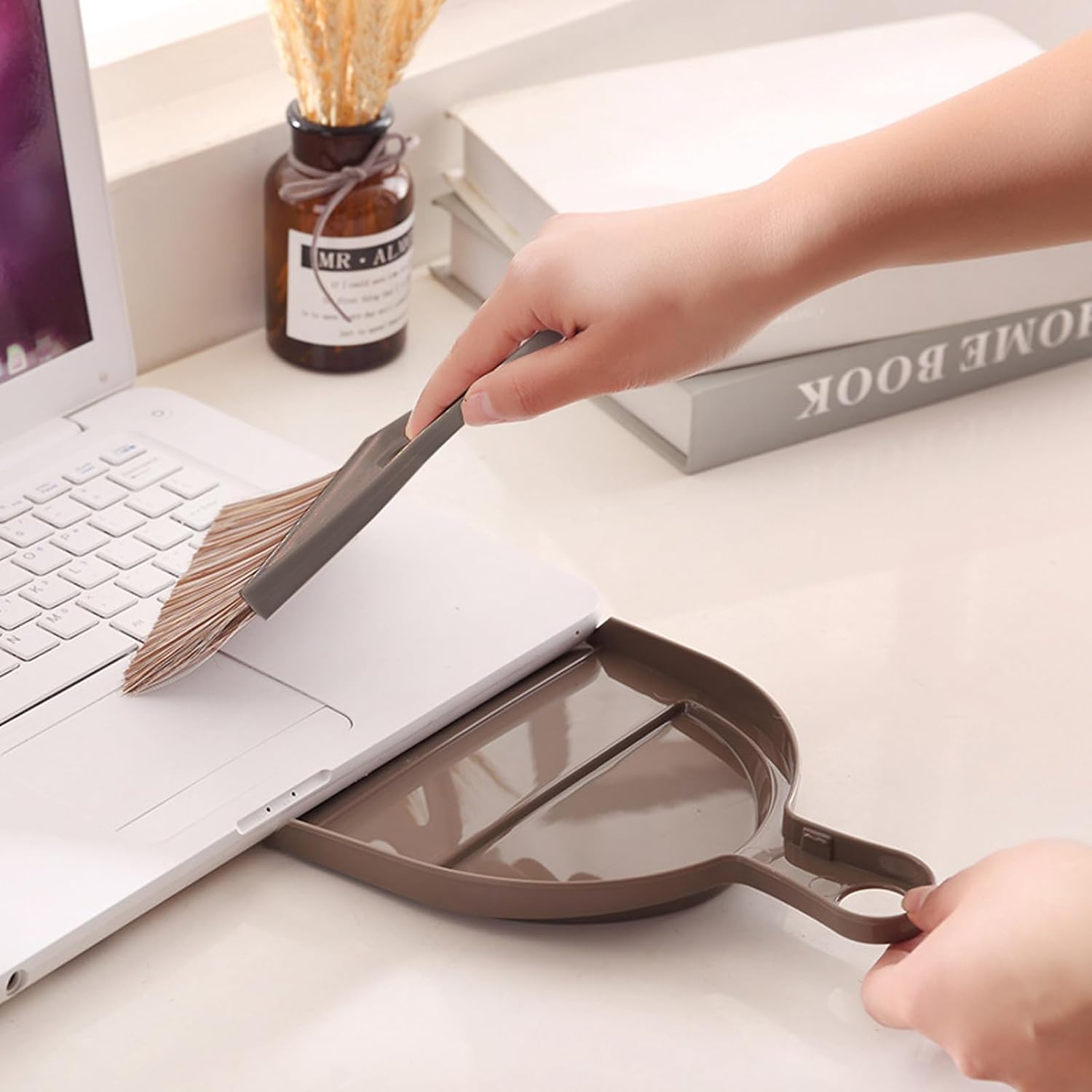 Mini Broom and Dustpan Set Hand Broom with Dustpan Portable Housekeeping Cleaning Tools for