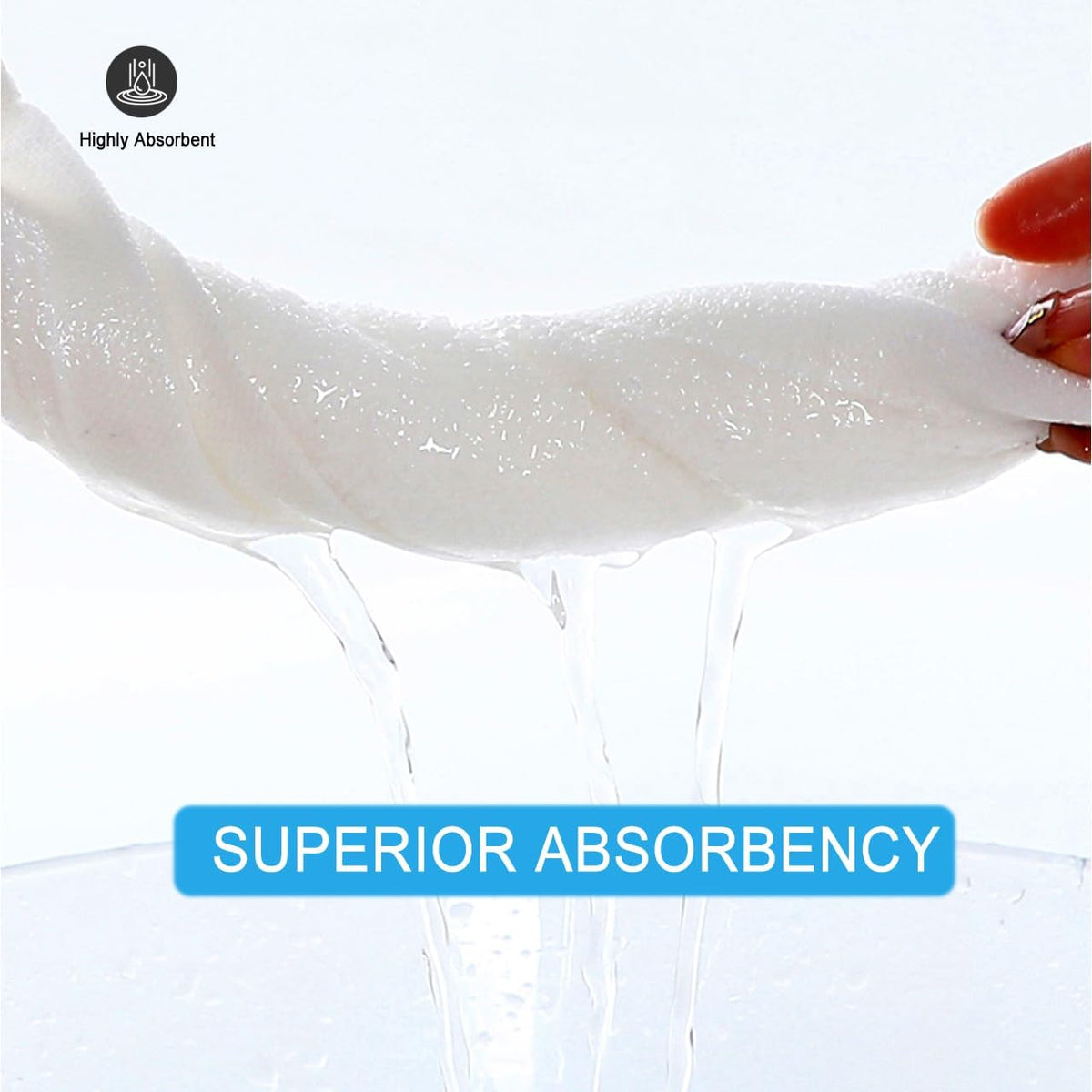 White Microfiber Cleaning Cloth 6Pack Cleaning Rags Absorbant Lint Free Cloth for House, Kitchen