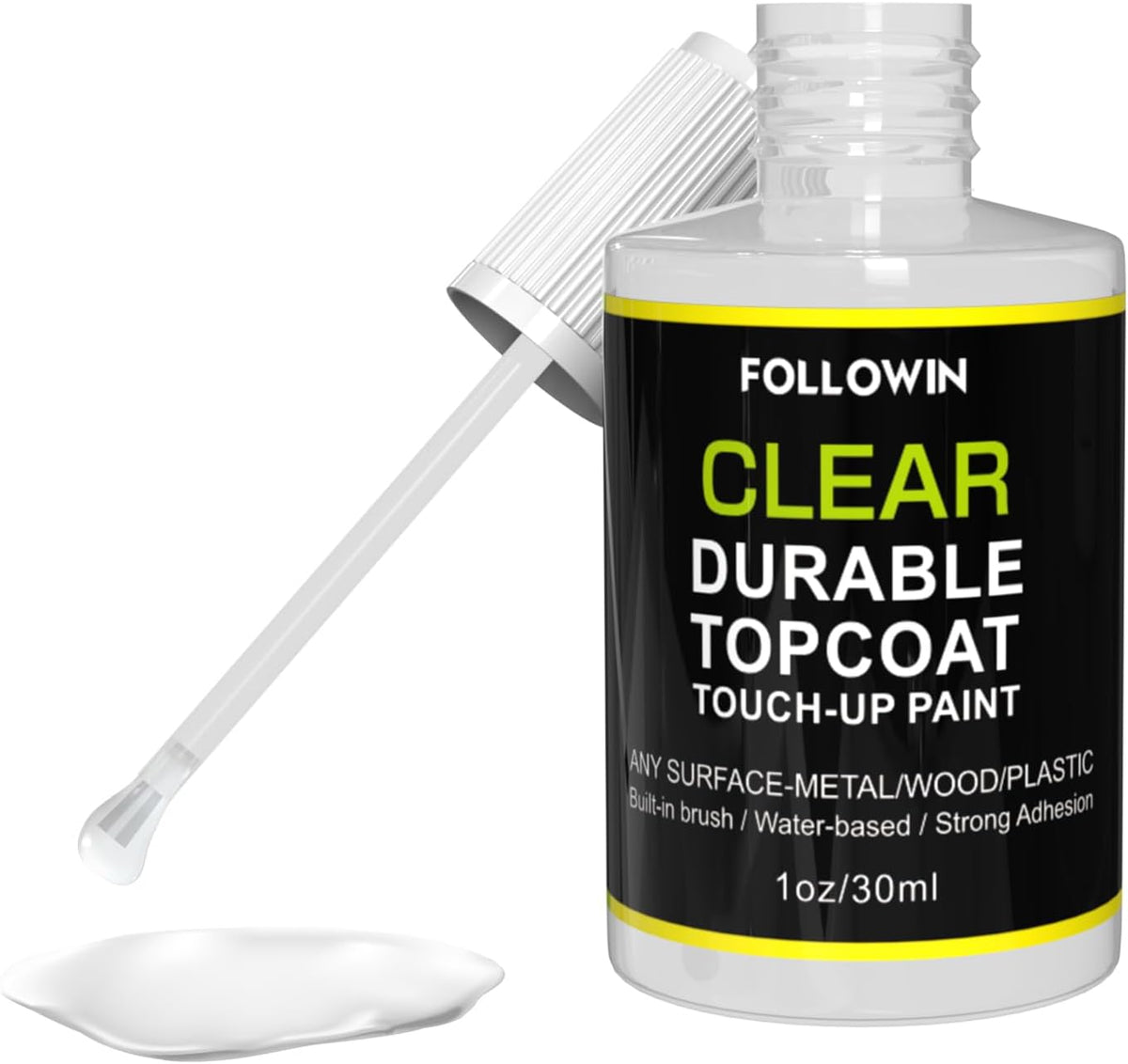 FOLLOWIN Automotive Clear Coat,Gloss Clear Finished Car Touch Up Paint,Use on Exterior & Interior