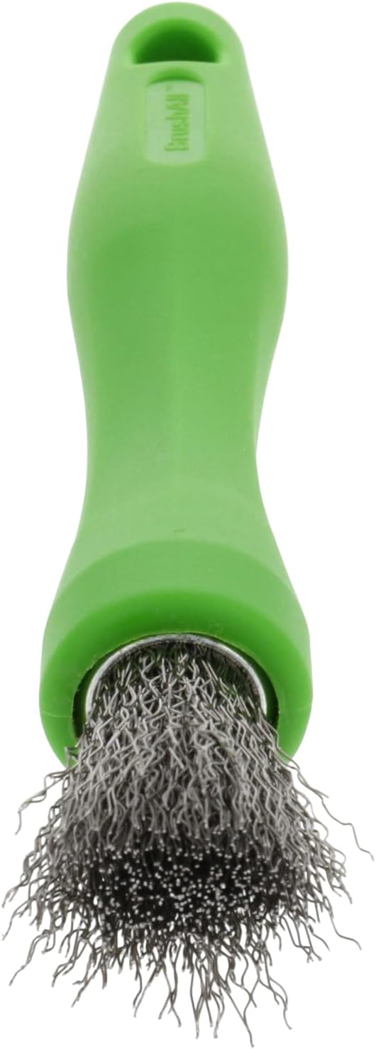 BrushAll® Wire Hand Brush with Ergonomic Handle and Tightly Packed Bristles for Kitchen, Garage