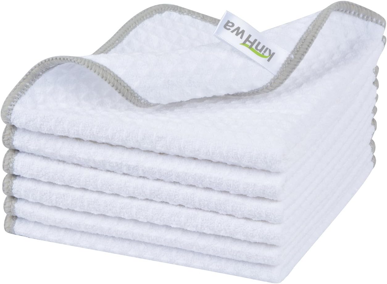 KinHwa Microfiber Dish Cloths Thick Waffle Weave Kitchen Dish Rags Ultra Absorbent Dishcloths