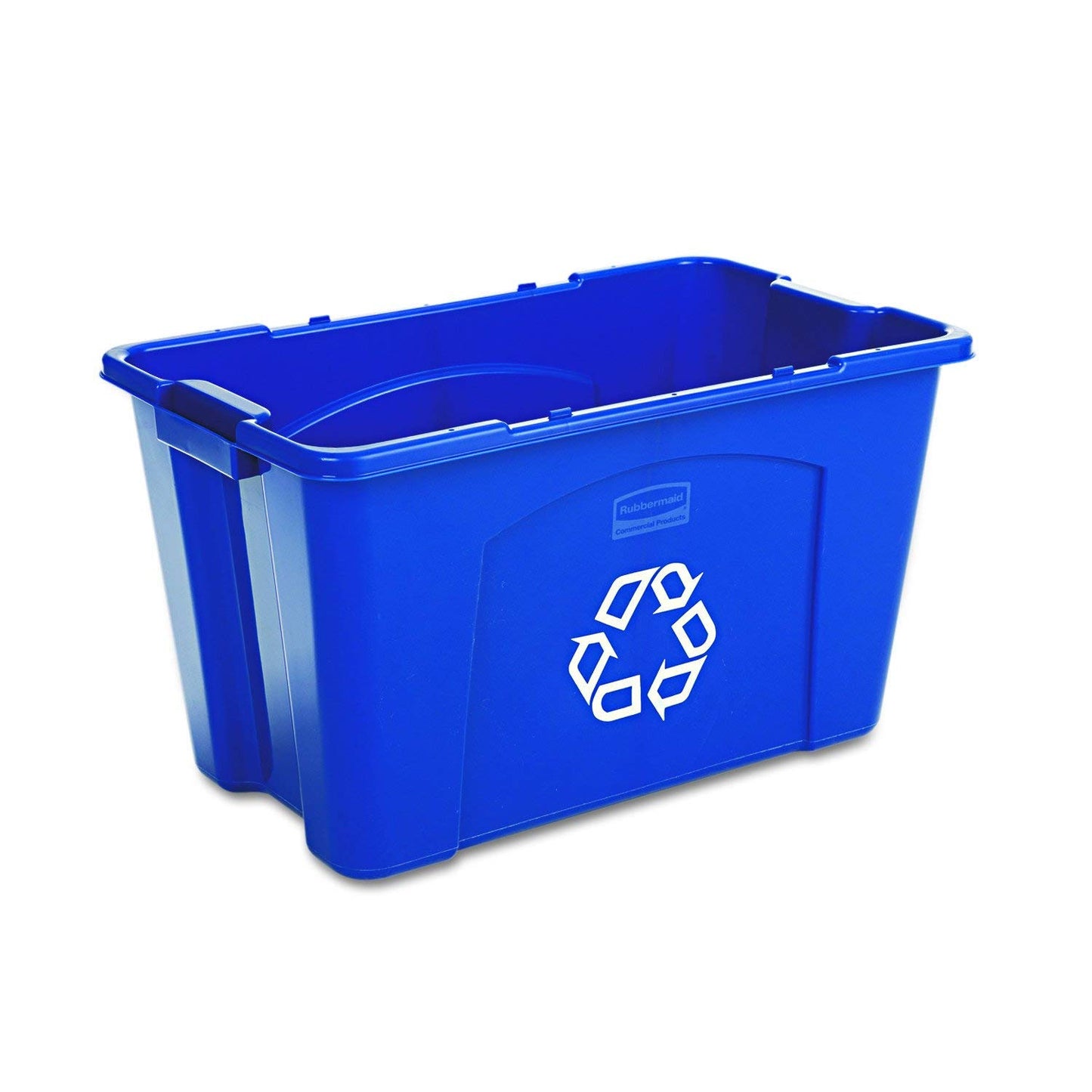 Rubbermaid Commercial Products, Recycling Bin/Box for Paper and Packaging, Stackable, 18 GAL, for