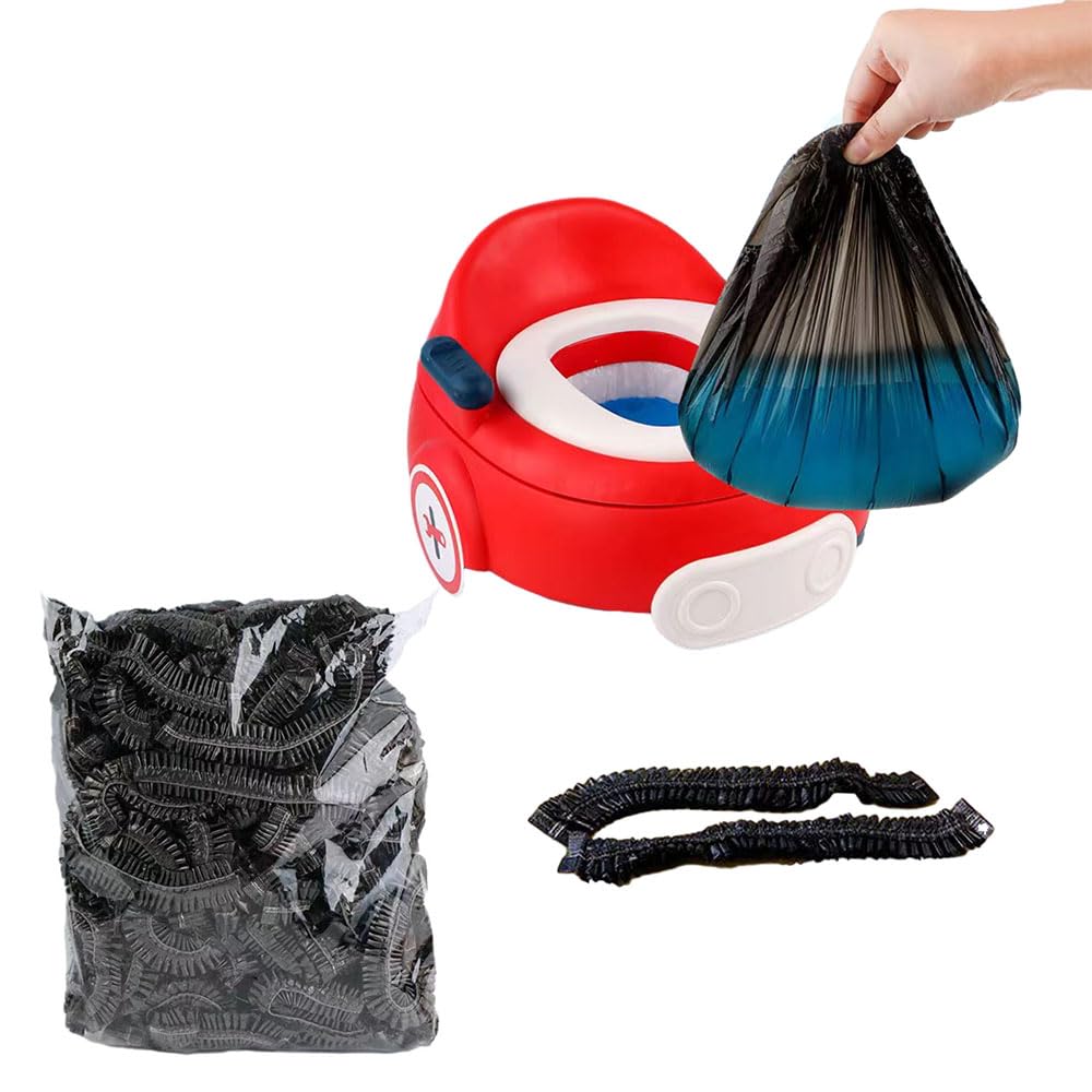 Potty Chair Liners with Elastic, Portable Potty Training Bags, Potty Refill Liners Disposable for