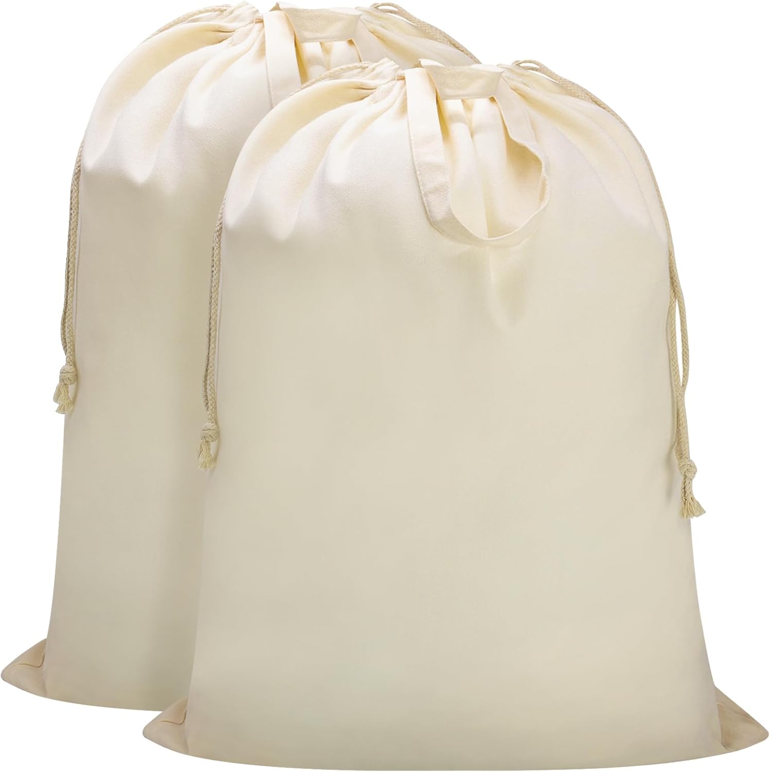 Canvas Laundry Bag 33"x 35", Thick Cotton Laundry Bag with Handles & Drawstring, Extra Large Heavy