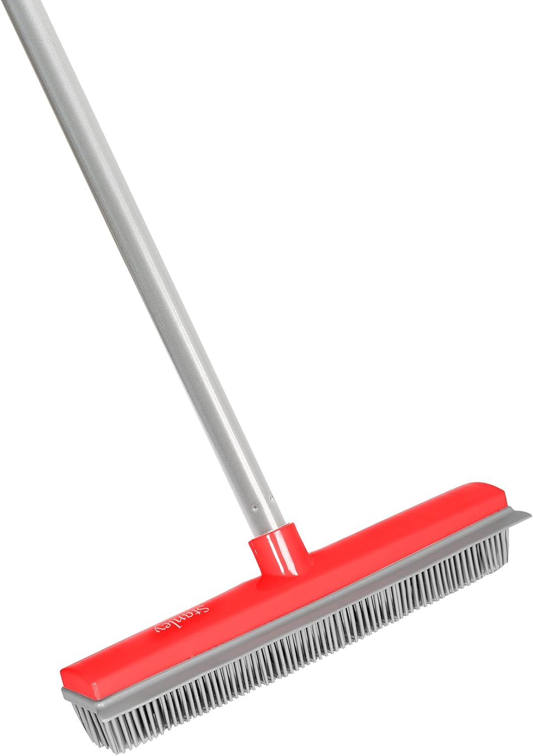 Stanley Home Products Rubber Broom with Adjustable Handle – for Carpets Floors Stairs Upholstery