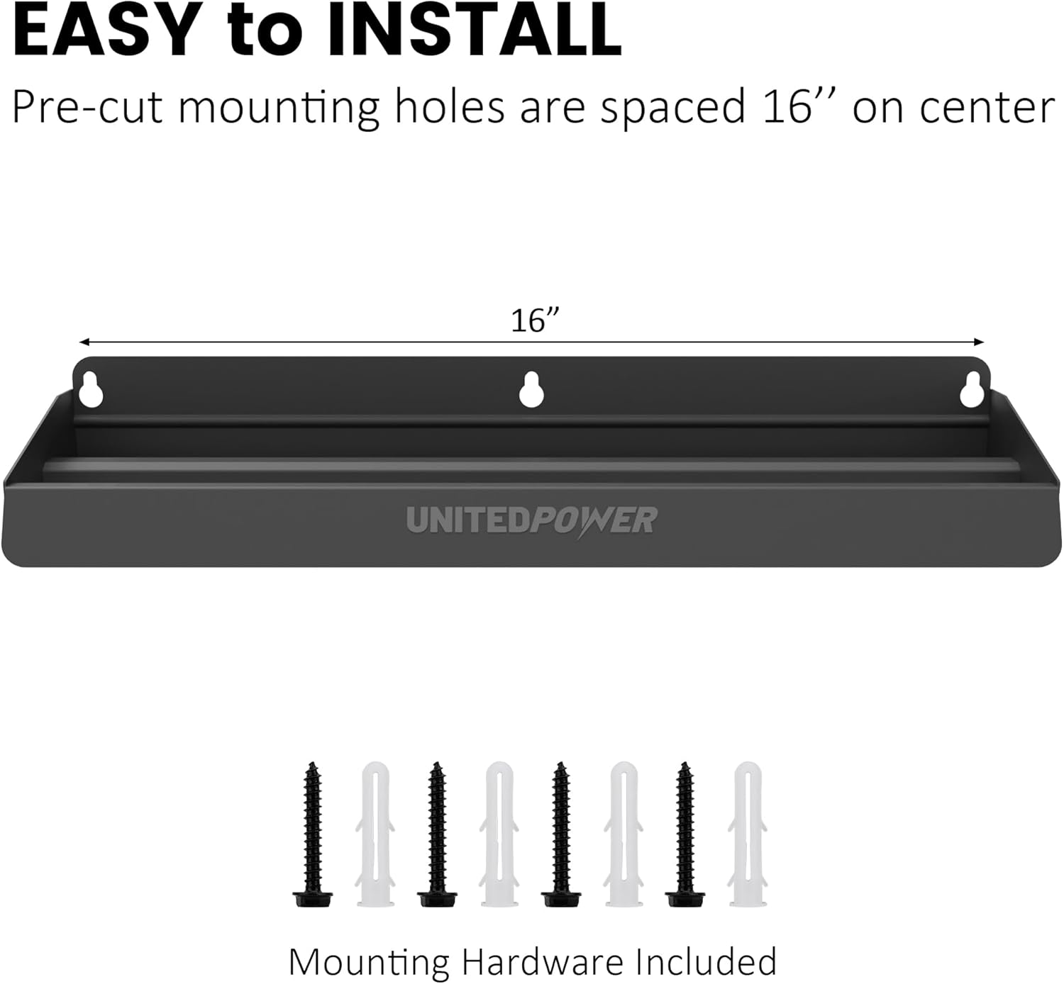 UNITEDPOWER Hammer Holder, Wall Mount Storage Rack Organizer for Workshop, Shed, Garage, Home, Fit