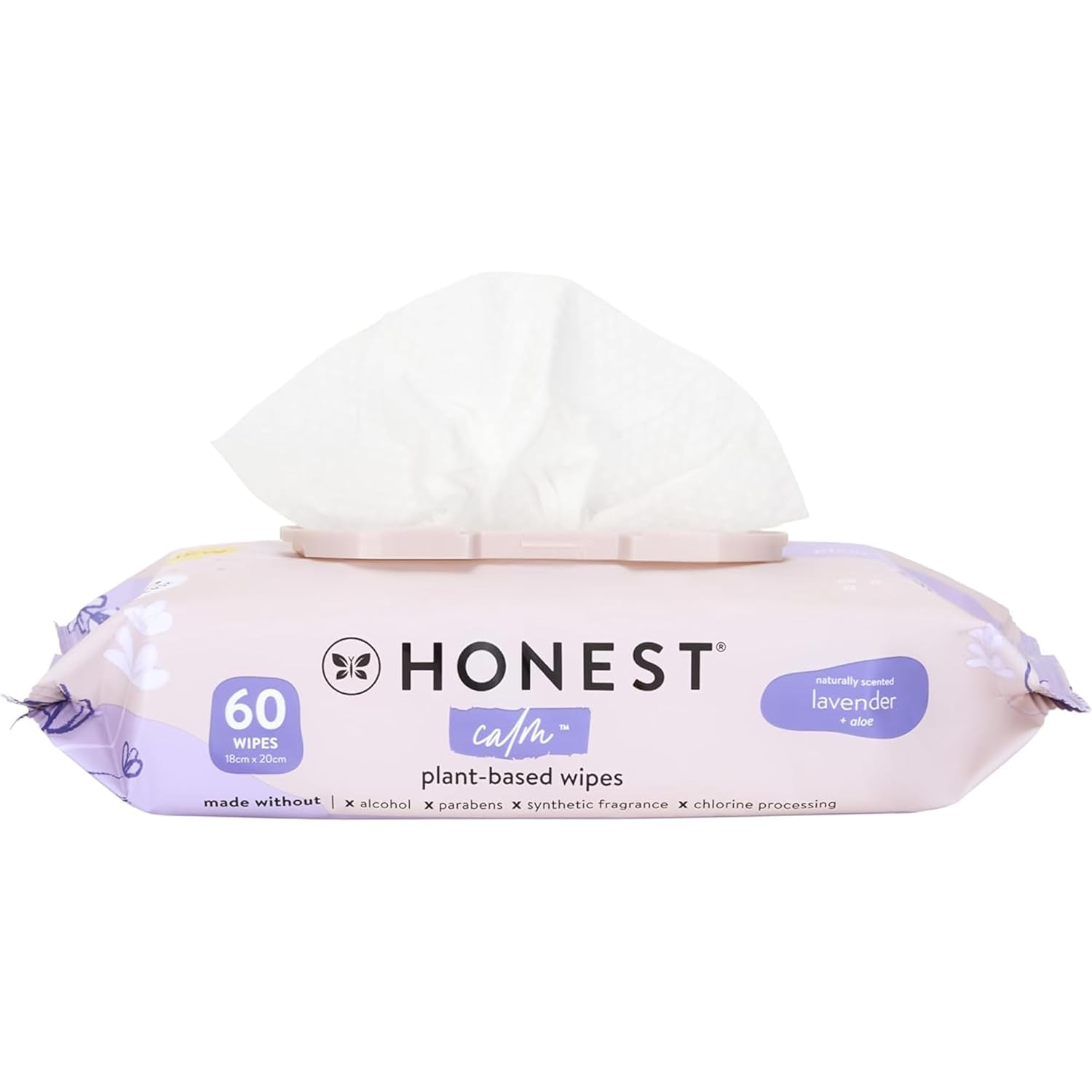 The Honest Company Calm and Cleanse Naturally Scented Wipes Cleansing Multi-Tasking Wipes 99% Water