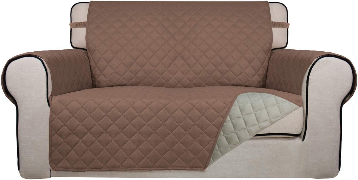 PureFit Reversible Quilted Sofa Cover, Water Resistant Medium Slipcover Furniture Protector