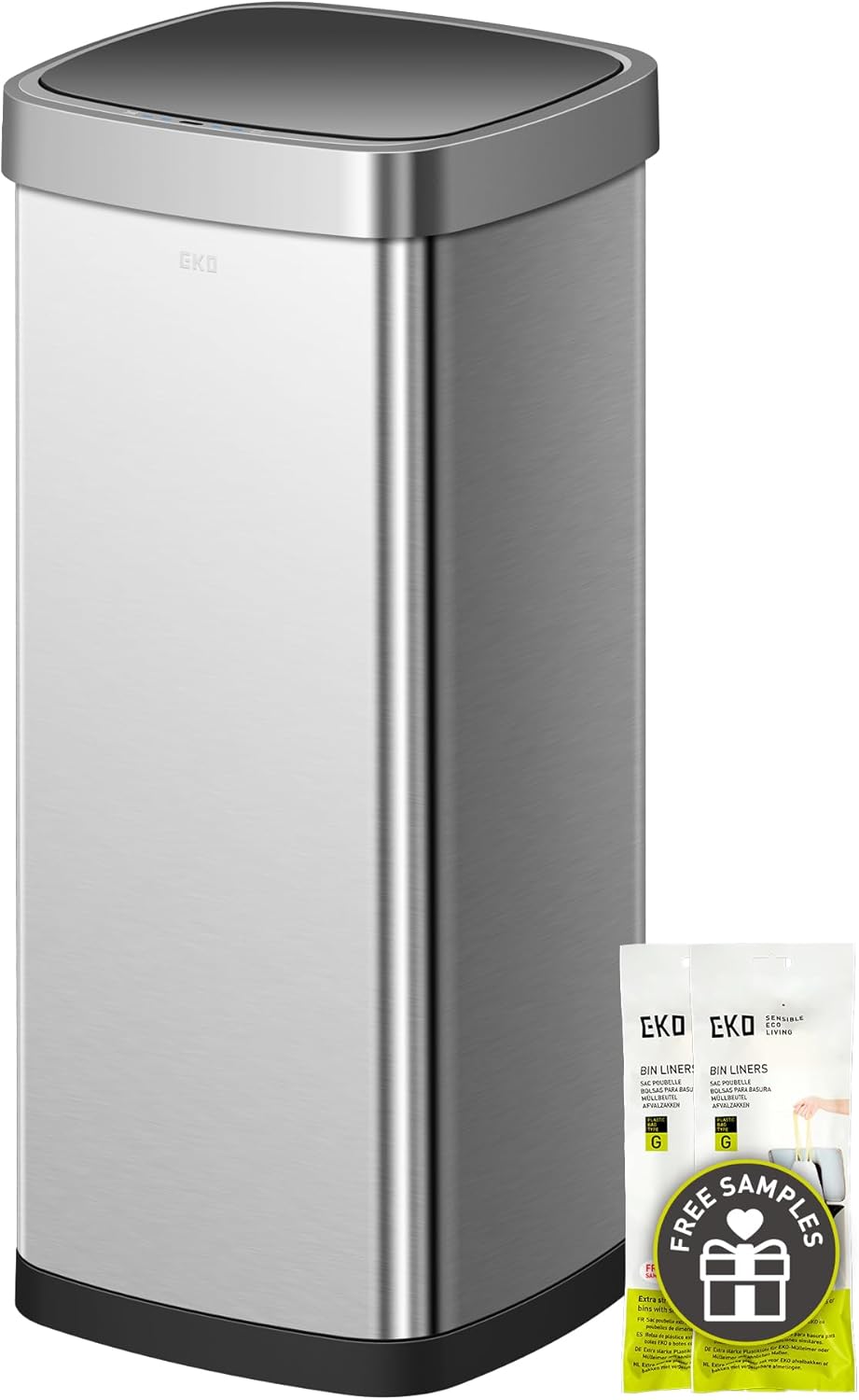 EKO EcoSmart Tall and Large Kitchen Trash Can, 80L/21.1G High Capacity, Touchless Soft Square