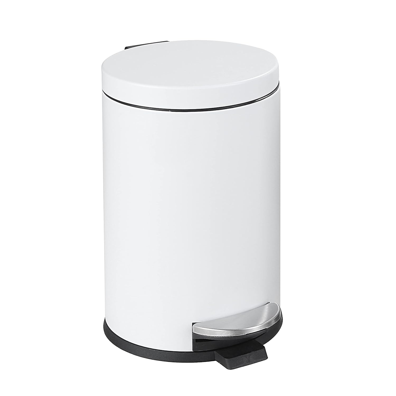 SunnyPoint 4.5 Liter(1.2 Gallon) Small Round Trash Can with Plastic Inner Bucket; Bathroom, Office