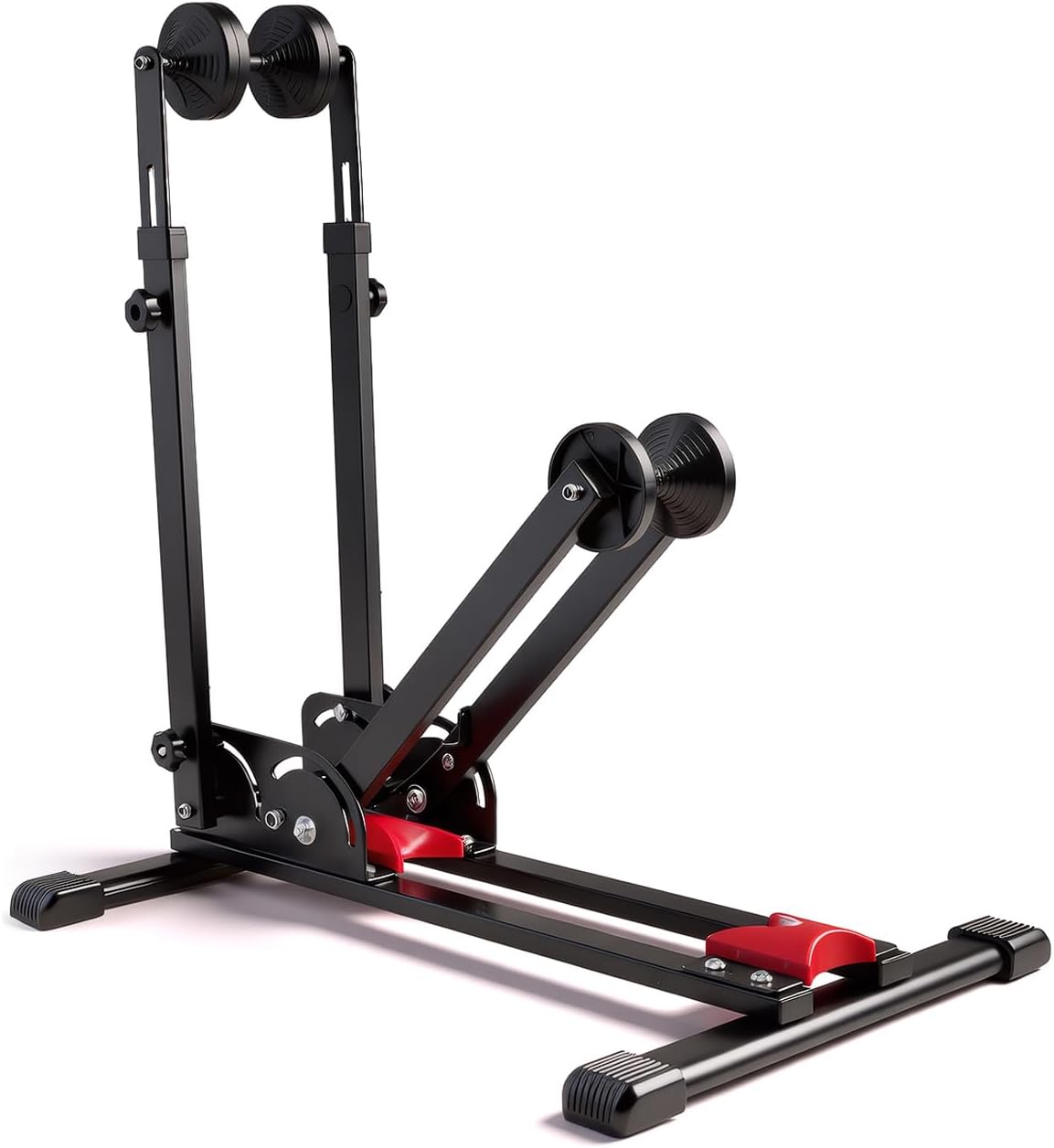 Heavy-Duty Floor Bike Stand, Freestanding Bicycle Storage Rack, Adjustable Dual Support Arms