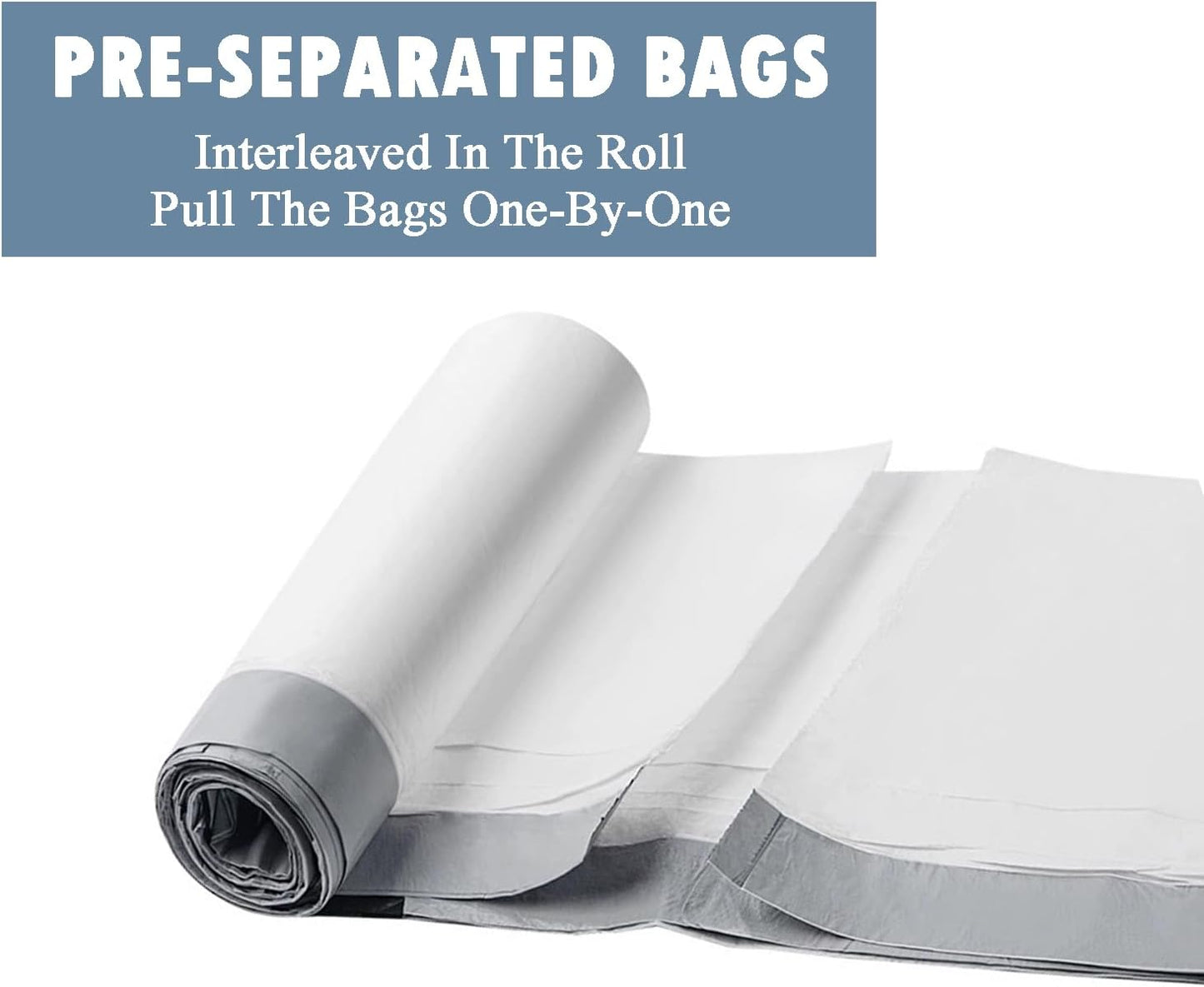 Small Trash Bags 4 Gallon - 57 Count Drawstring 4 Gallon Trash Bag, Pre-separated Small Garbage