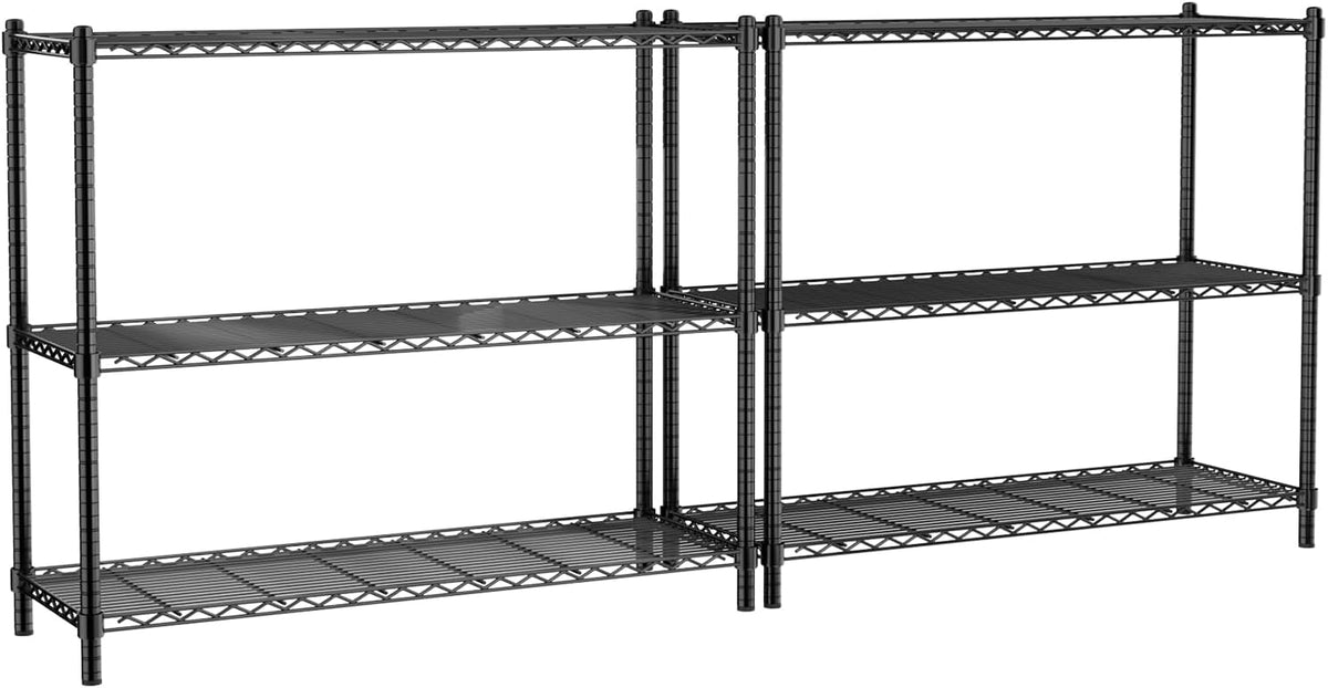 Storage Shelves, 2 PCS 48" L x 20" W x 47" H Heavy Duty Garage Wire Shelving Unit Loads 1200LBS