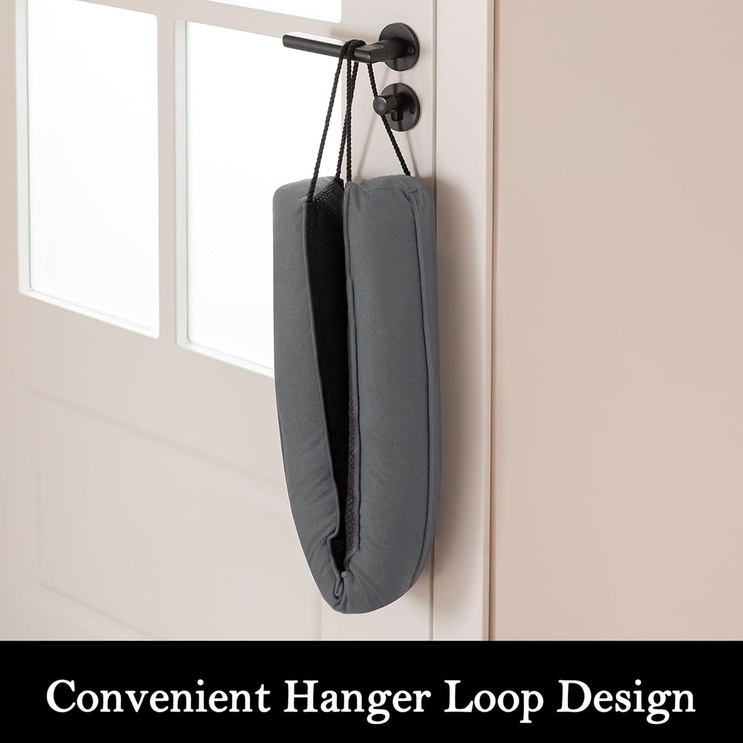 Sunolga 20" Door Draft Stopper Blocks Hot and Cold Air with Removable Washable Cover for Gaps Up to