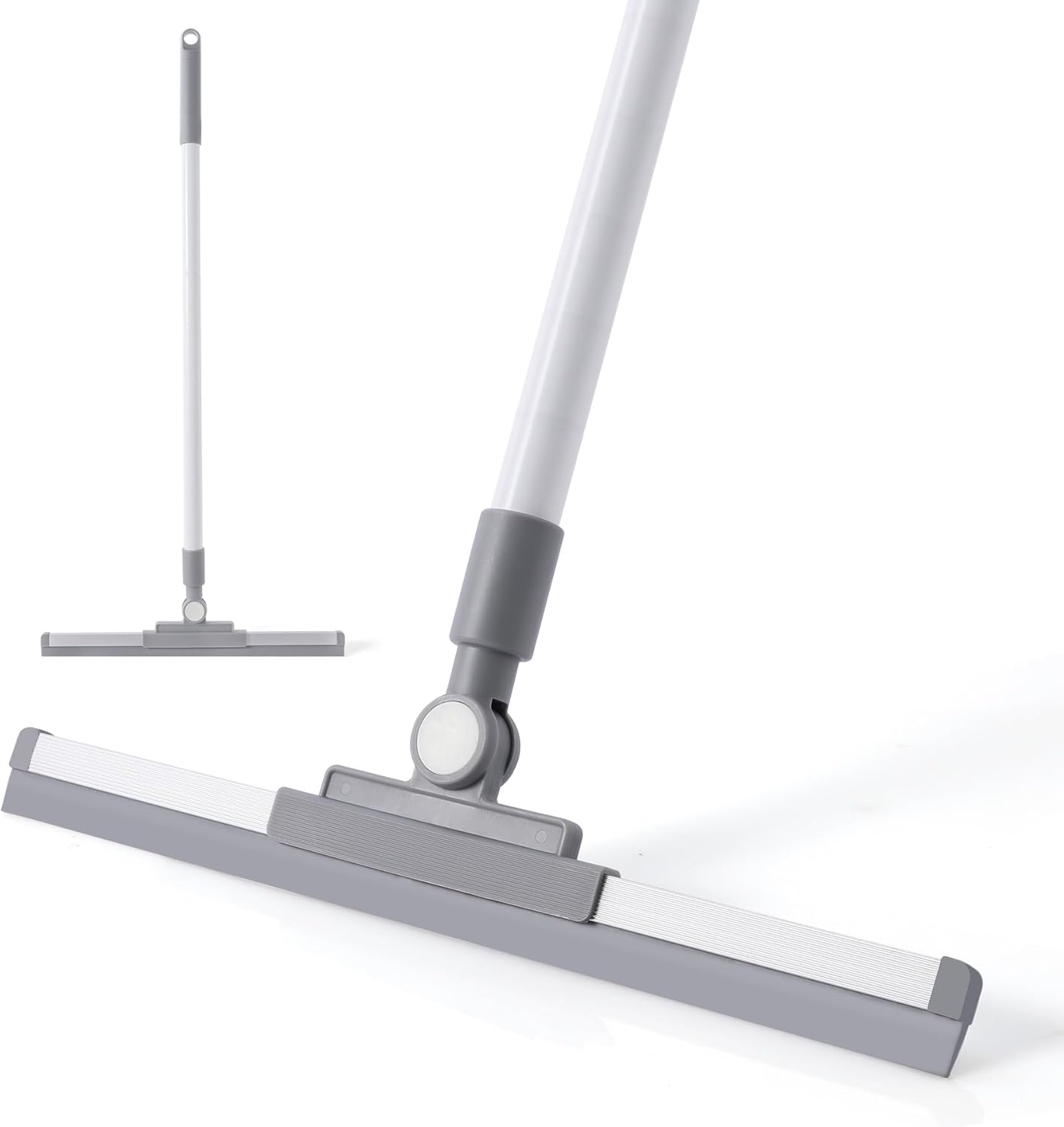 Yocada Rubber Floor Squeegee Broom TPR Blade Adjustable Scrubber Squeegee Household Broom for
