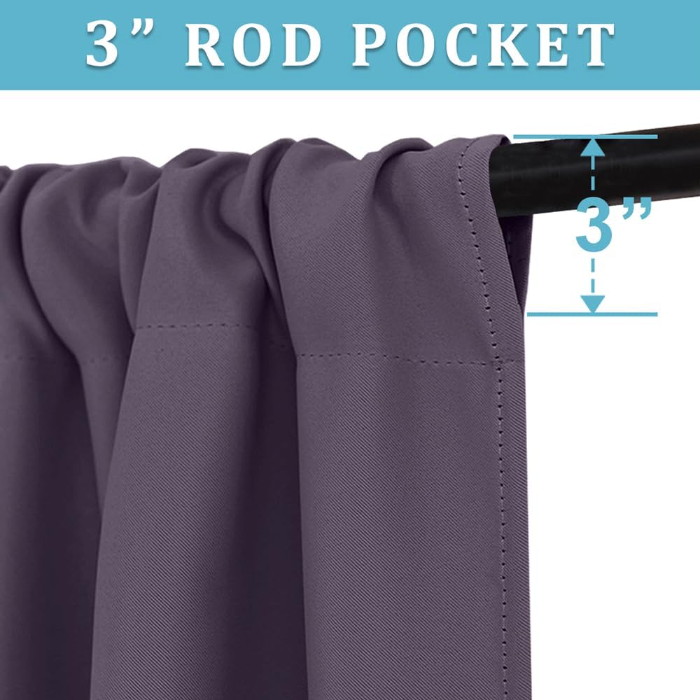 RYB HOME Small Curtains Blackout - Privacy Energy Efficiency Mini Curtains for Kids Bedroom RV