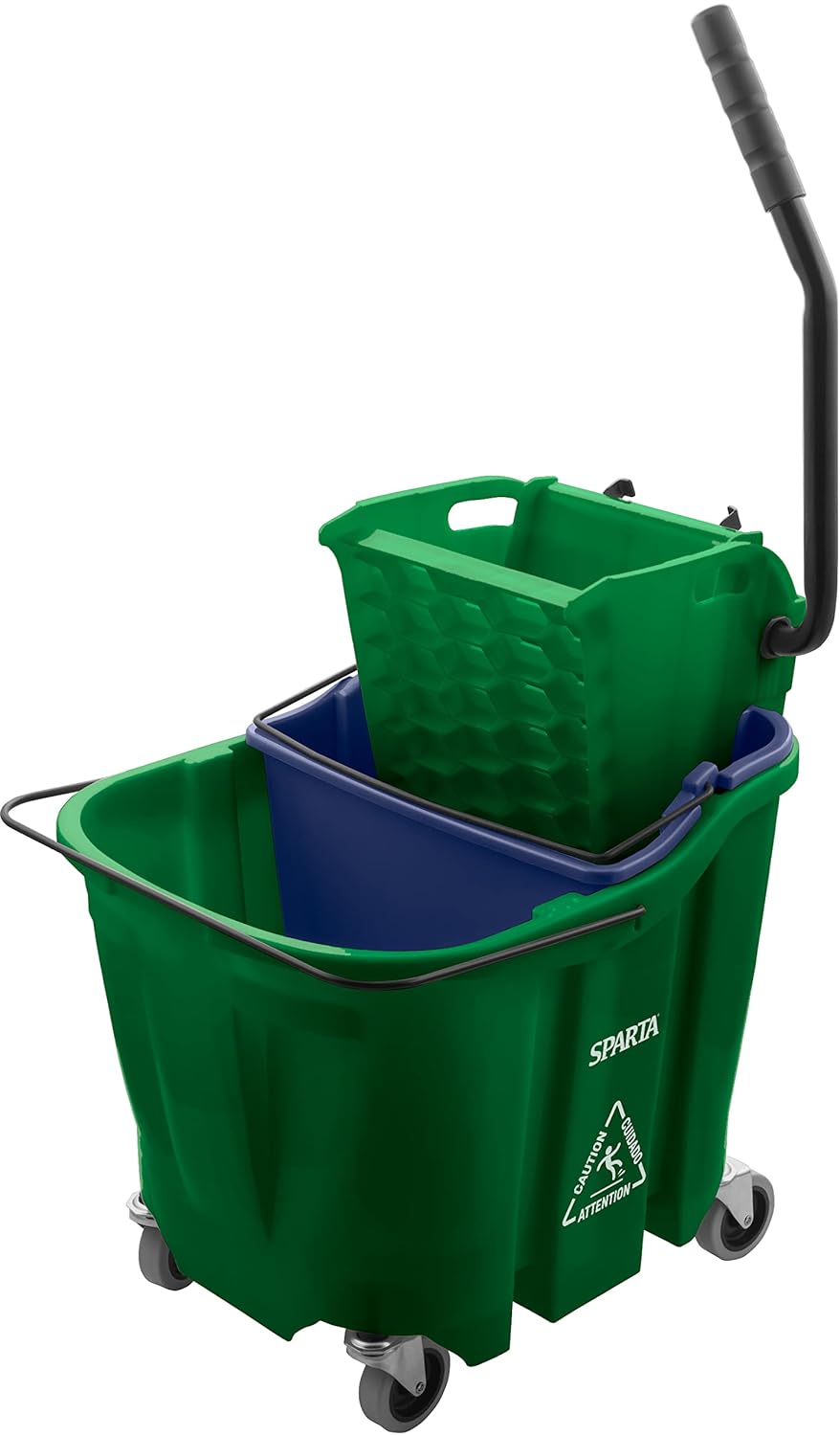 Carlisle FoodService Products Omnifit Mop Bucket with Side Press Wringer and Soiled Water Insert