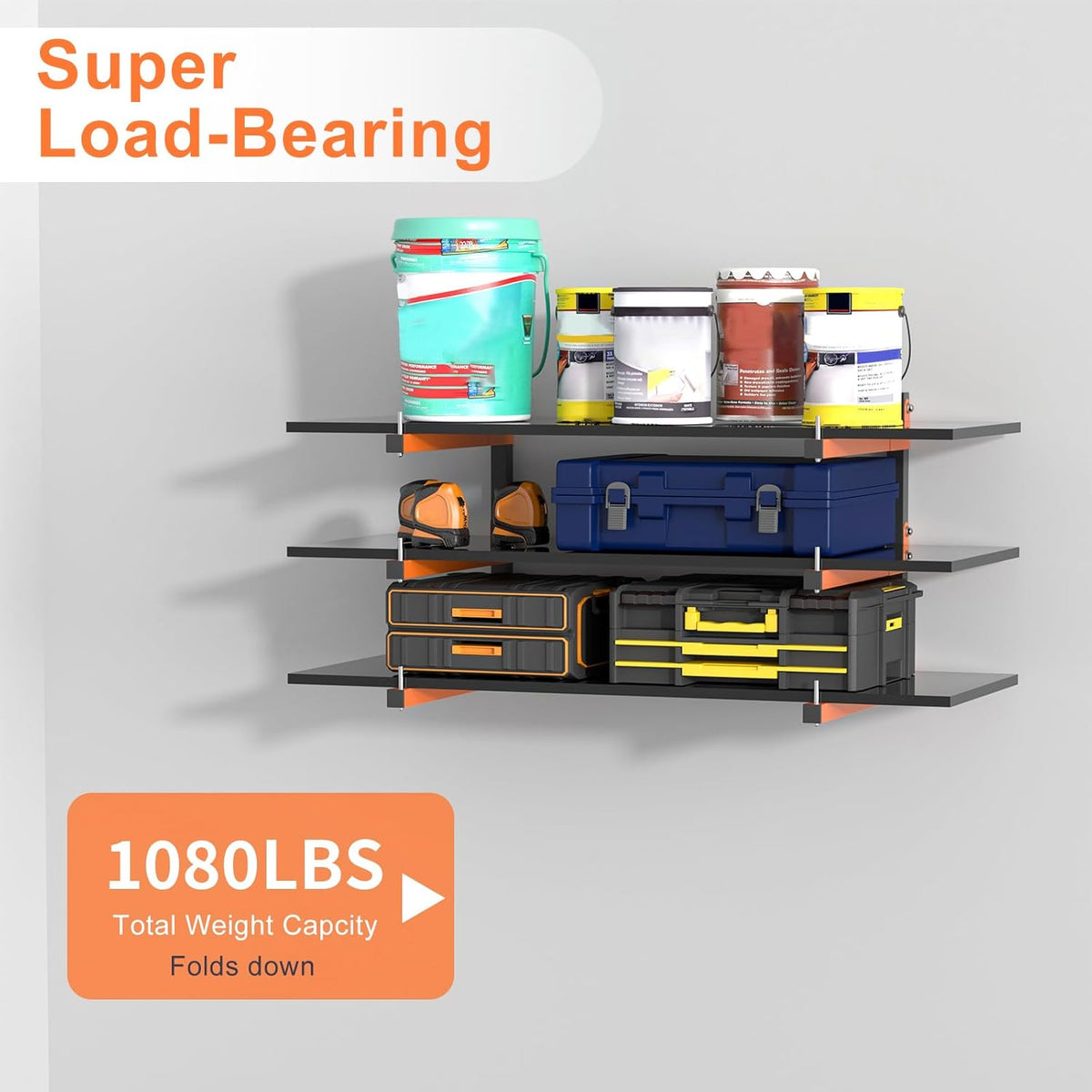 Lumber Rack Wall Mount, Lumber Storage Rack, Heavy Duty Wood Storage Racks with 9-Level System