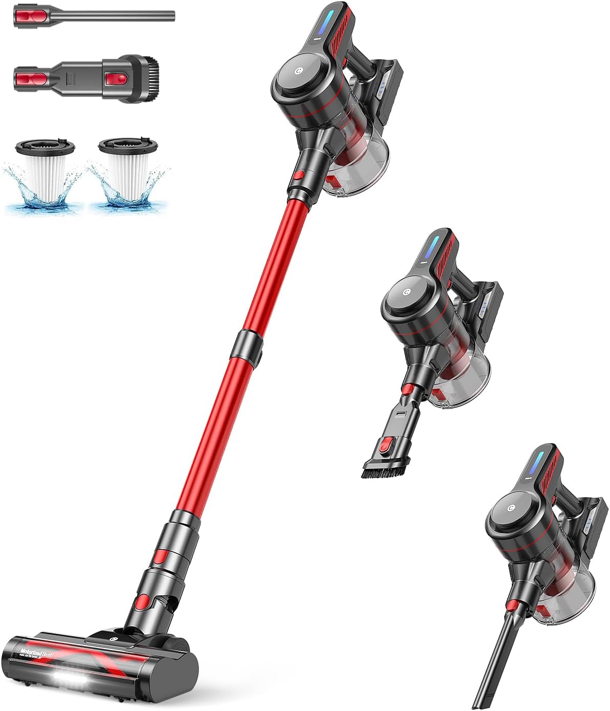 Cordless Vacuum Cleaner, Stick Vacuum with Powerful Suction, 45Mins Runtime Vacuum Cleaners for