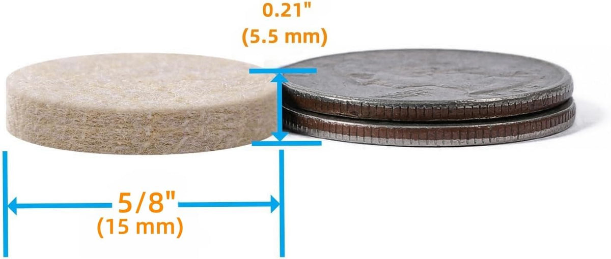 Furnigear Felt Furniture Pads for Hardwood Floors - Self Adhesive Chair Felt Pad, Floor Protector