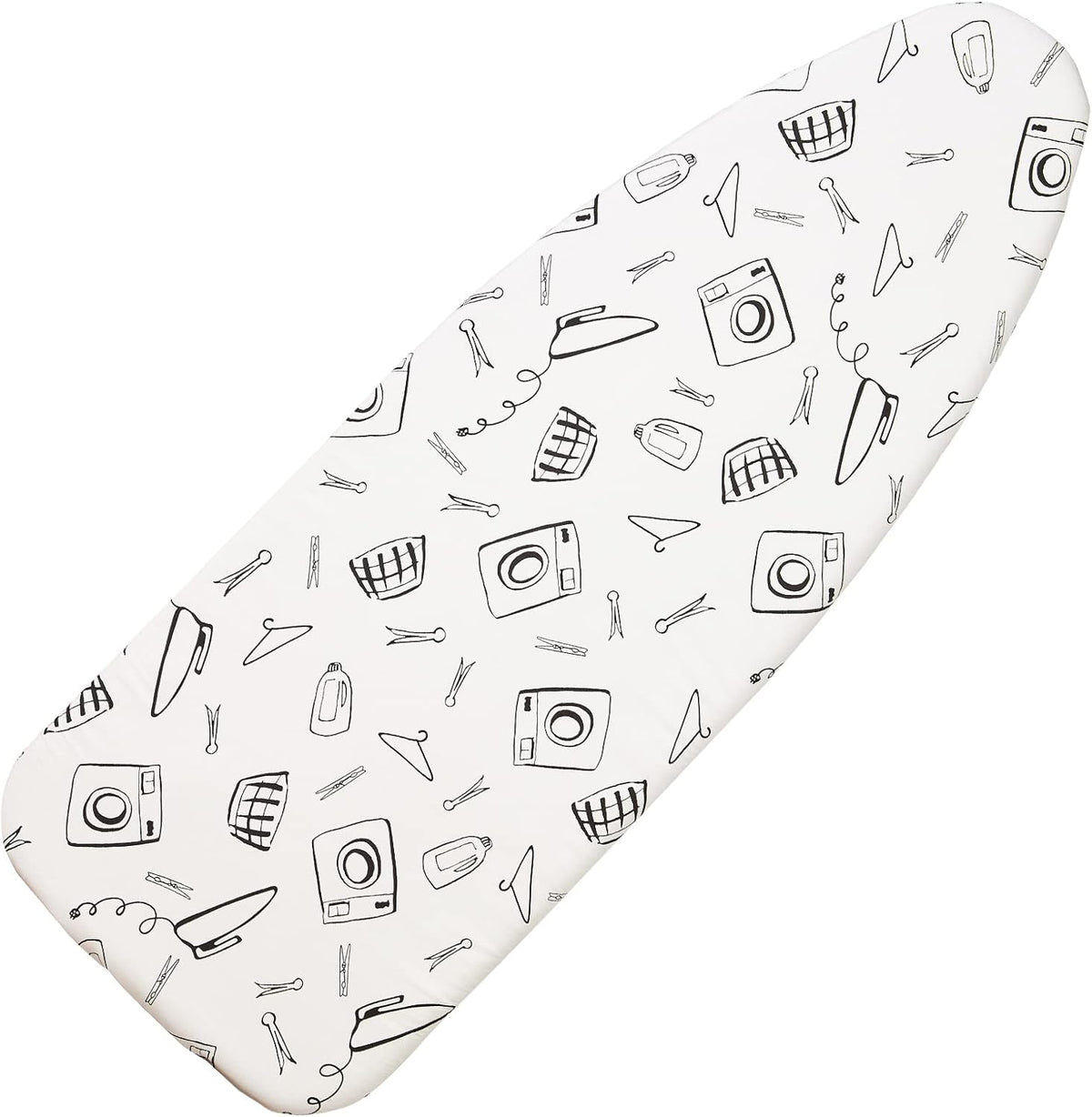 Wide Ironing Board Cover and Pad 18 x 49 inch Heat Reflective with Hook and Loop Fasteners, Thick