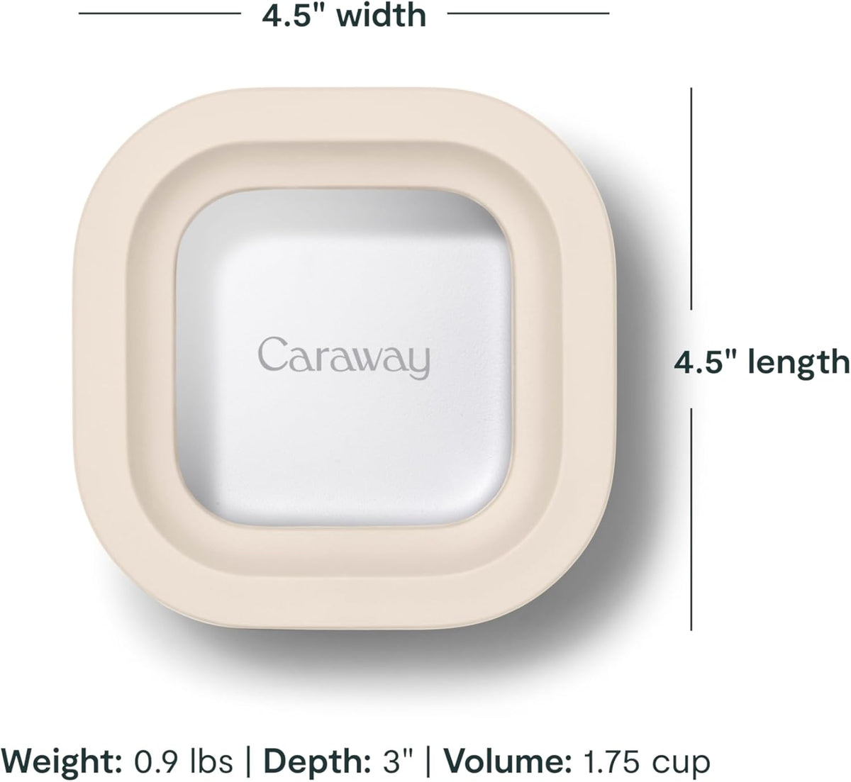 Caraway 6pc Food Storage Container Set - 1.75 Cup Glass Storage Container for Food (6) - Non-Toxic