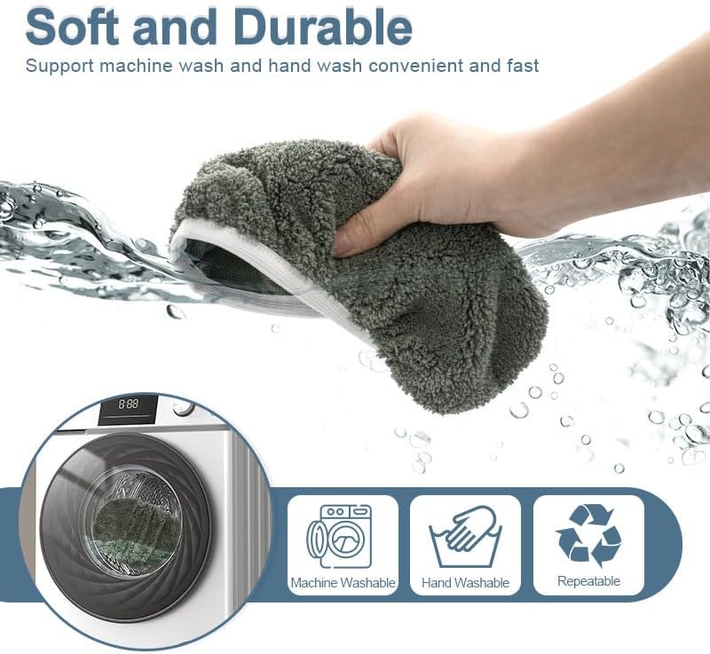 Reusable Microfiber Mop Pads Washable Wet Pads Compatible with Swiffer Sweeper Refills Pads for Wet