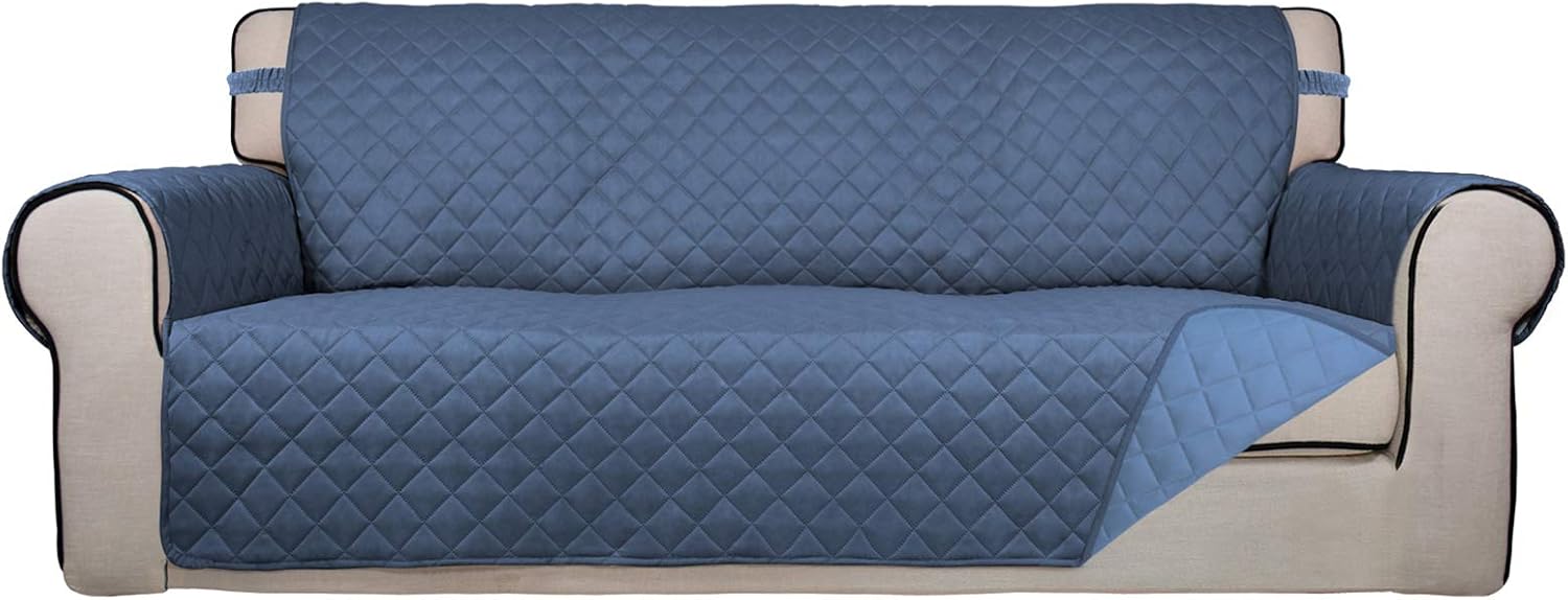 PureFit Reversible Quilted Sofa Cover, Water Resistant Slipcover Furniture Protector, Washable