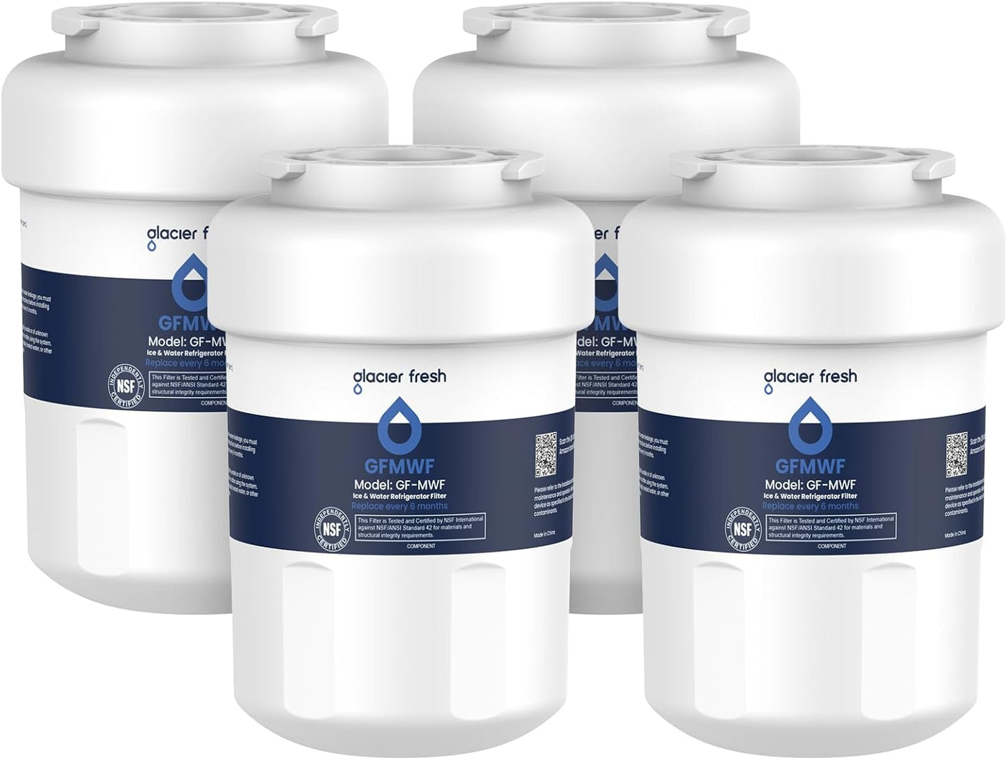 GLACIER FRESH Replacement for MWF Refrigerator Water Filters, SmartWater MWFP, MWFA, GWF, HDX