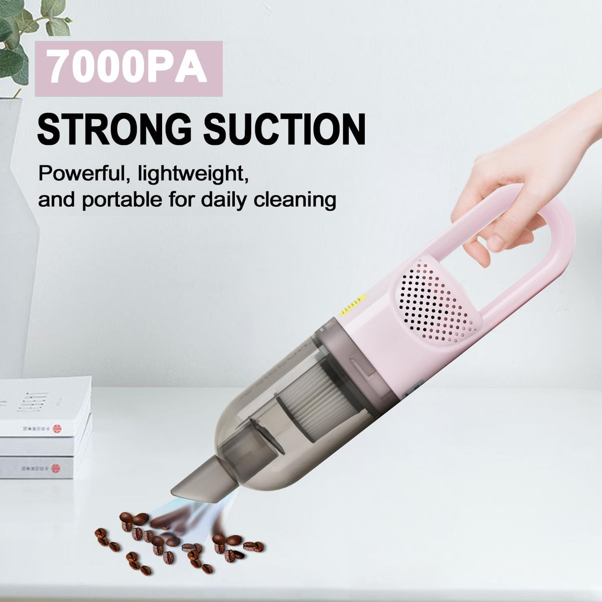 6-in-1 Lightweight Stick Vacuum Cleaner with 100W Powerful Motor, Mini Portable Household Handheld