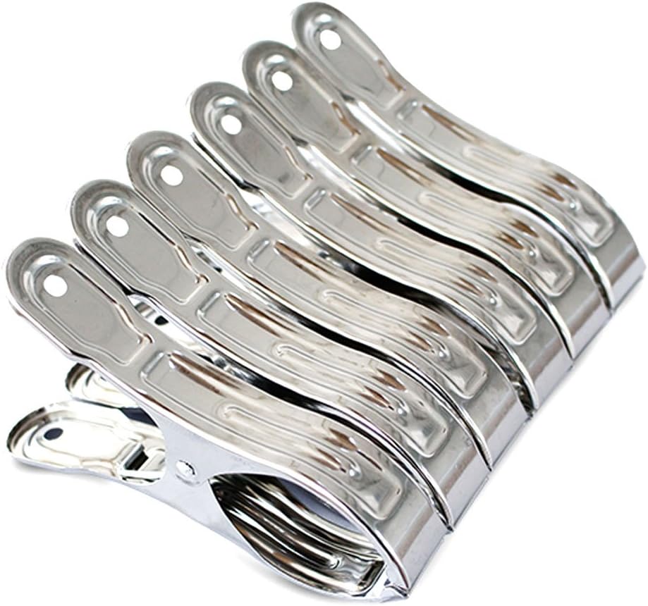 Large Heavy Duty Metal Clothespins 6 Packs Stainless Steel Clothespin,Big Beach Chair Towel