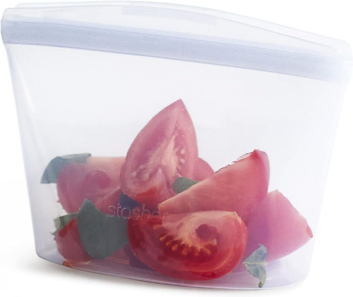 Stasher Premium Silicone Reusable Food Storage Bowl, 2-Cup, Clear, Microwave, Sous Vide