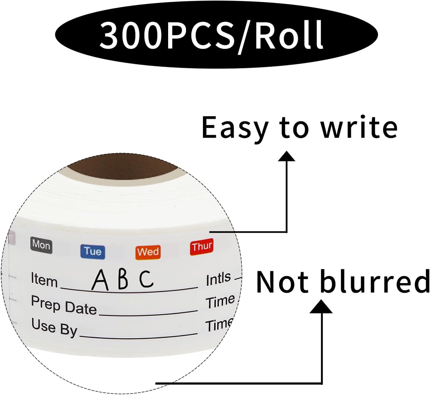 STARLIBOO Removable Freezer Labels, 1x3 Inch, 300pcs, Waterproof Oil Resistant Easy Clean Leaves No