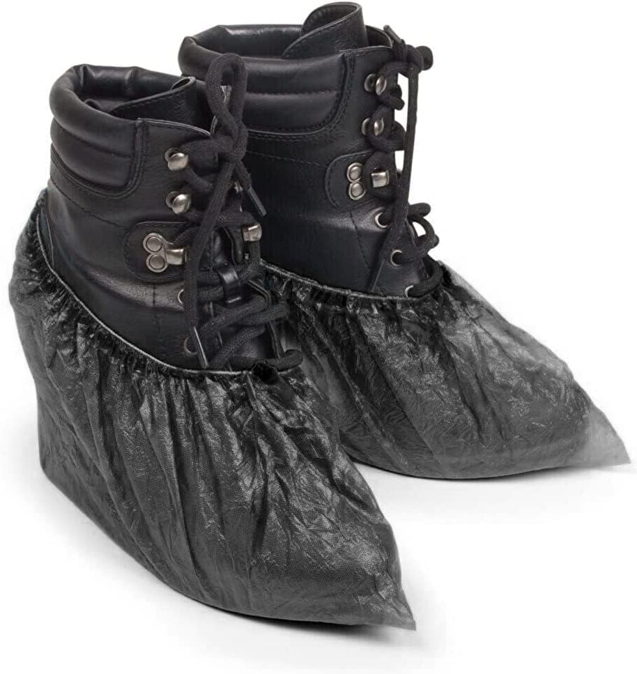 Black shoe covers Disposable 1000 PCS (500 Pair) Premium Waterproof and Recyclable Boot Booties