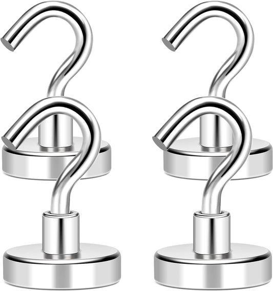 MIKEDE Magnetic Hooks, 40Lbs+ Heavy Duty Magnet Hooks for Cruise Cabins, Super Neodymium Hanging