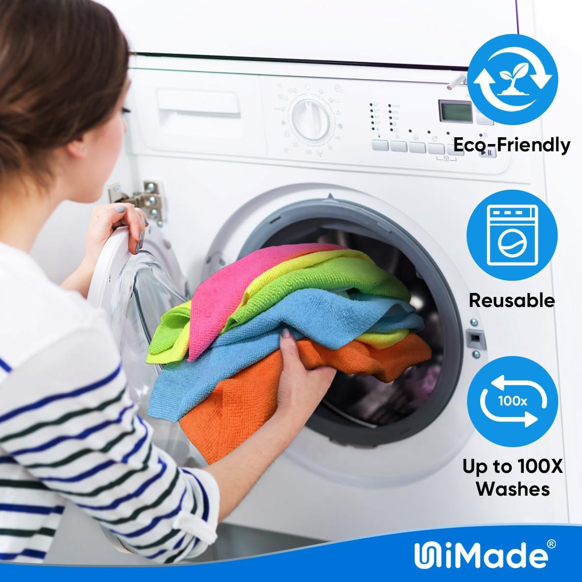 Microfiber Cleaning Cloth, 50PK Reusable Shop Rags Bulk Microfiber Cleaning Cloth Lint Free