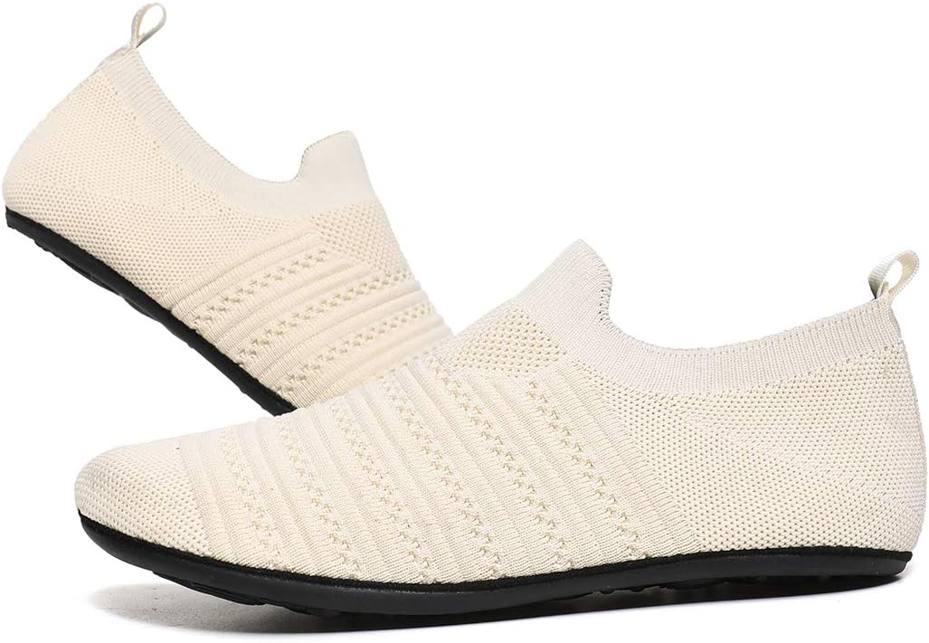 QZKDM Lightweight Slip on Grip Indoor House Slippers Barefoot Non Slip Home Exercise Yoga Shoes for