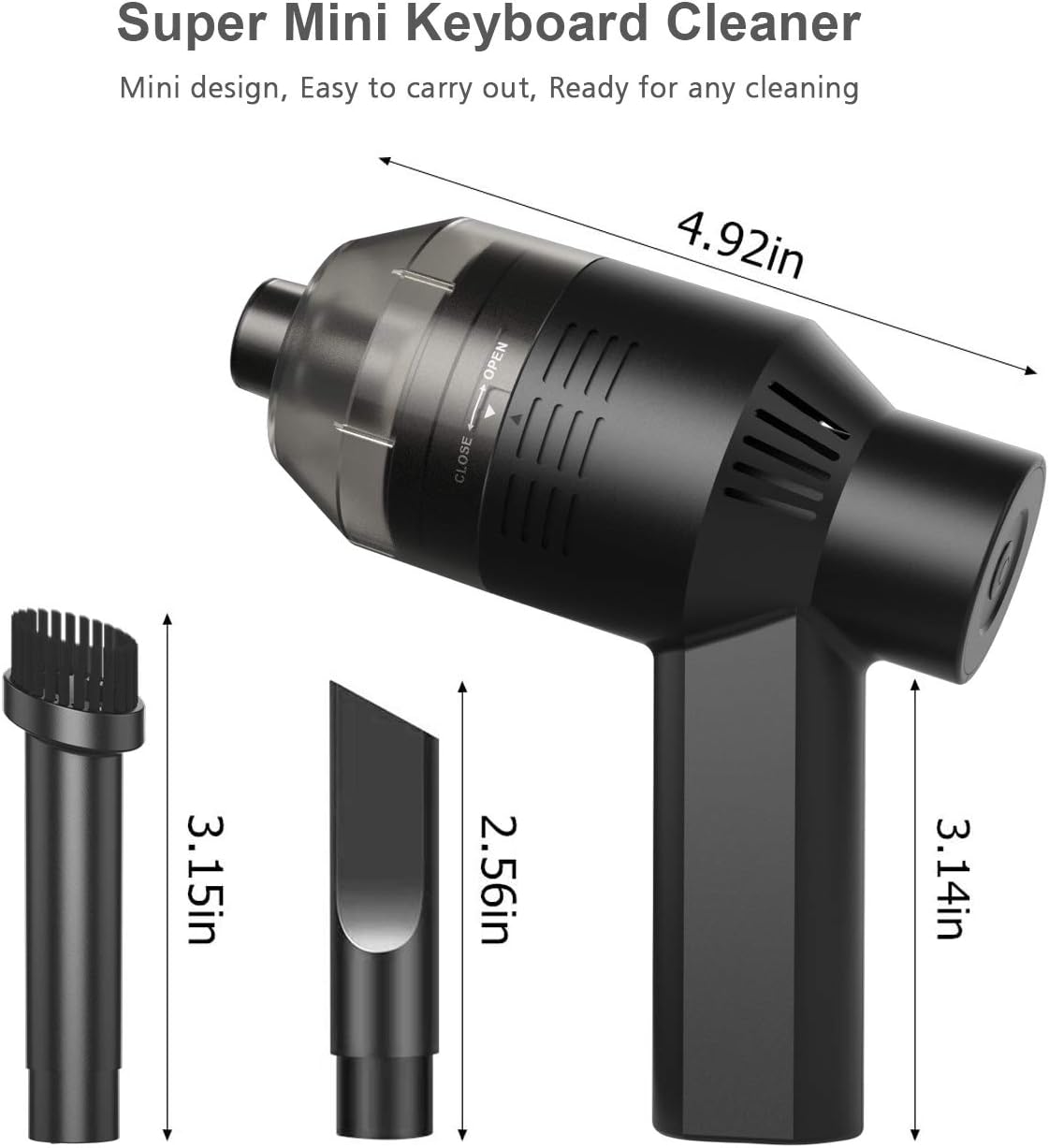 [Upgrade] Mini Vacuum Cordless Vacuum Keyboard Cleaner Mini Computer Vacuum Rechargeable Desk