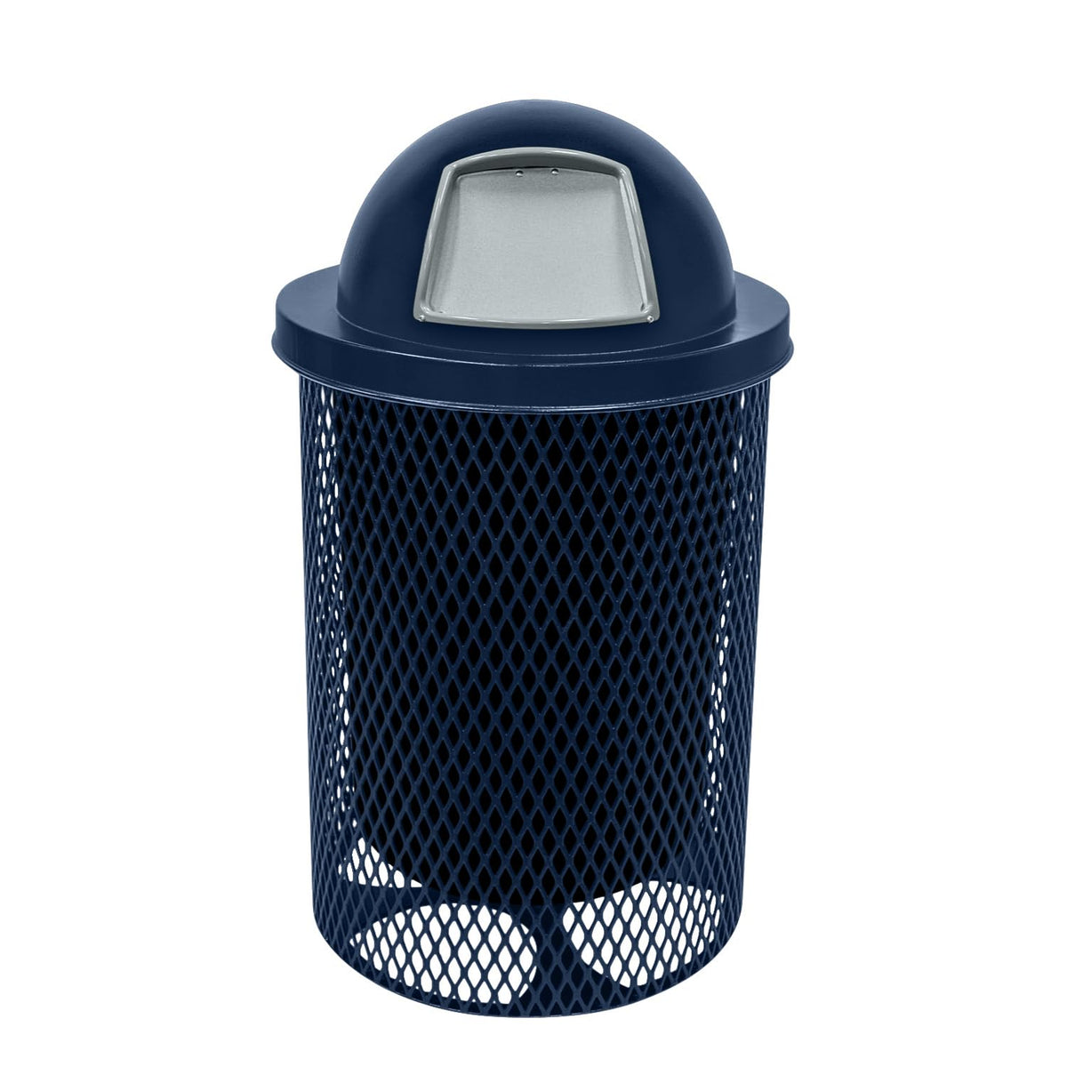 COATEDOUTDOORFURNITURE RDT-TXTDBL Heavy Duty 32 Gallon Round Trash Receptacle, Liner Included