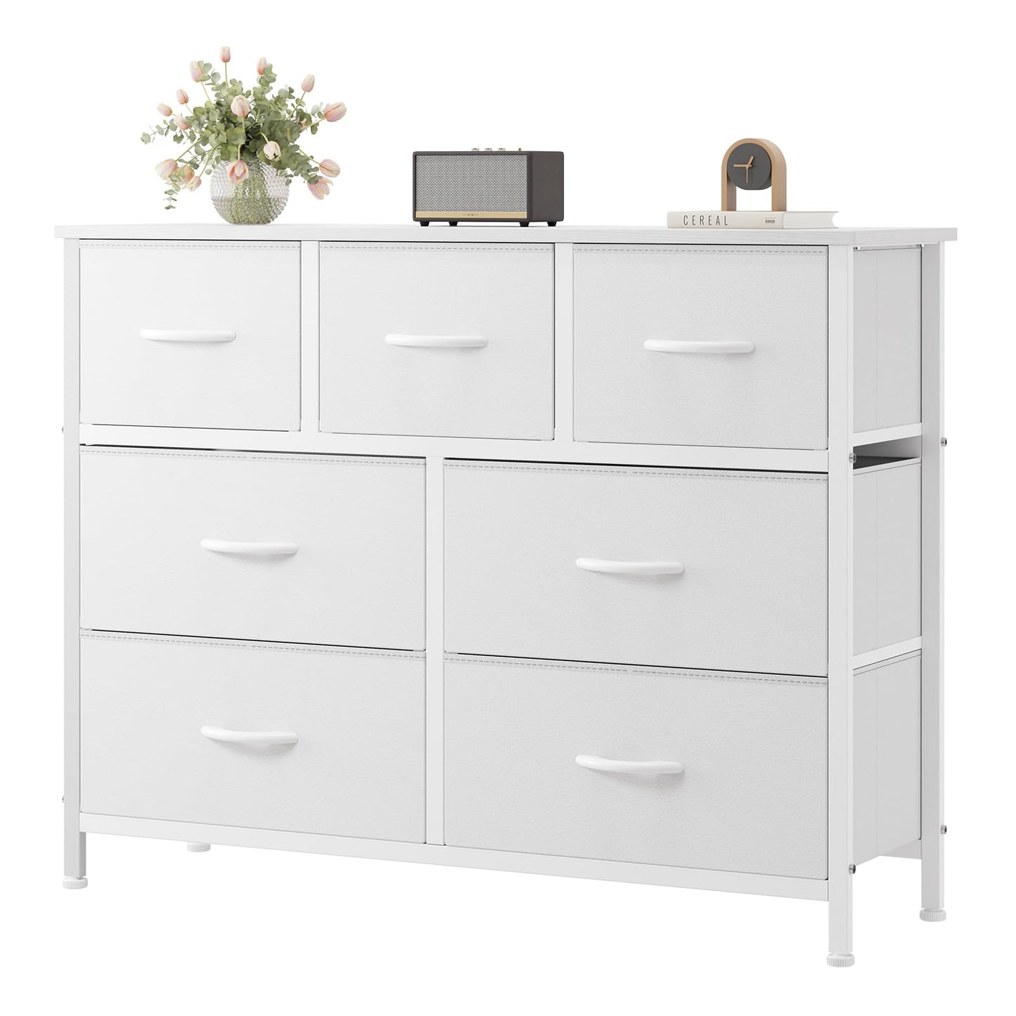 OLIXIS 7 Drawer Fabric Dresser, Storage Tower for Bedroom and Closet