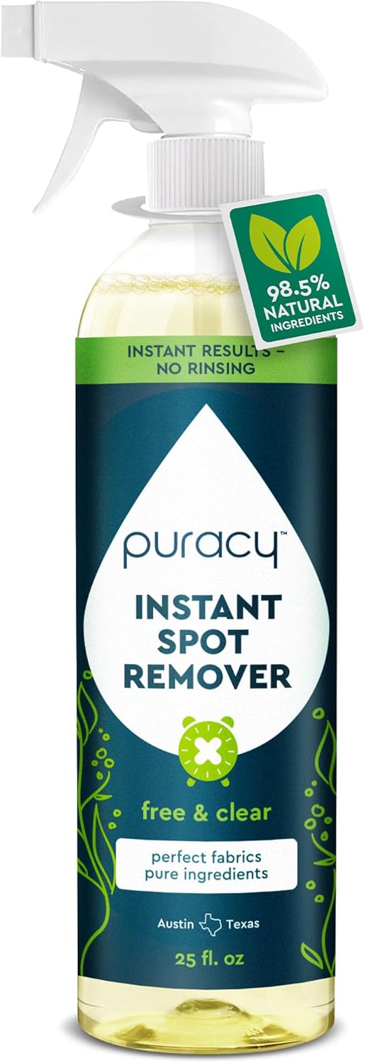 Puracy 25oz Instant Spot Remover & Fabric Stain Remover - Cleaning Spray, Stain Spray - Car Cleaner
